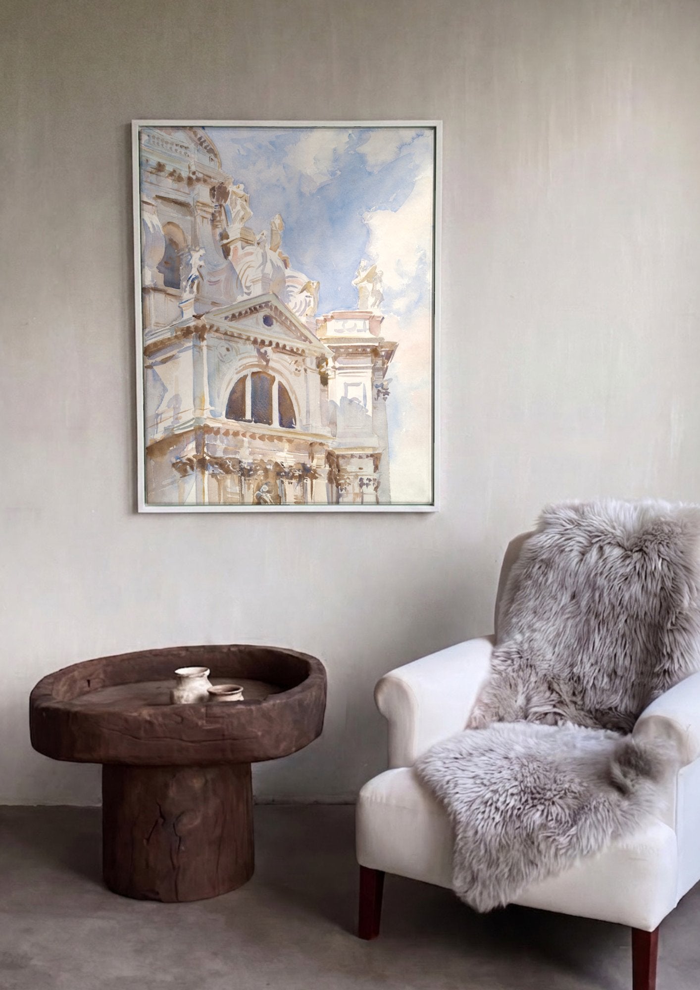 Quadro Decorativo Arquitetura Veneziana - John Singer Sargent em ambiente decorado