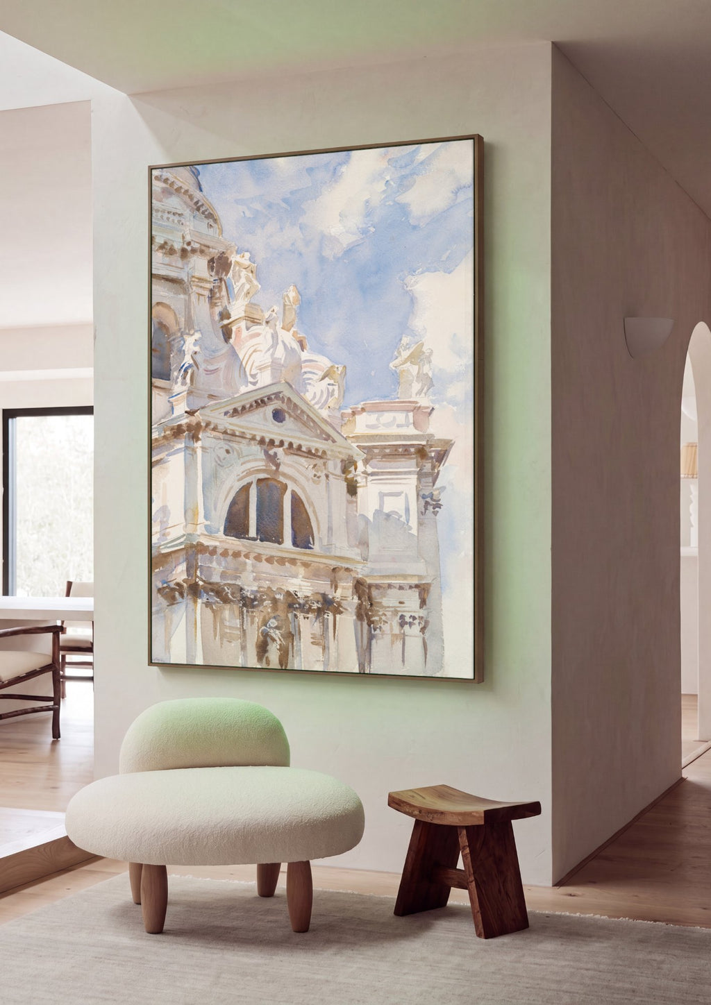 Quadro Decorativo Arquitetura Veneziana - John Singer Sargent em ambiente decorado