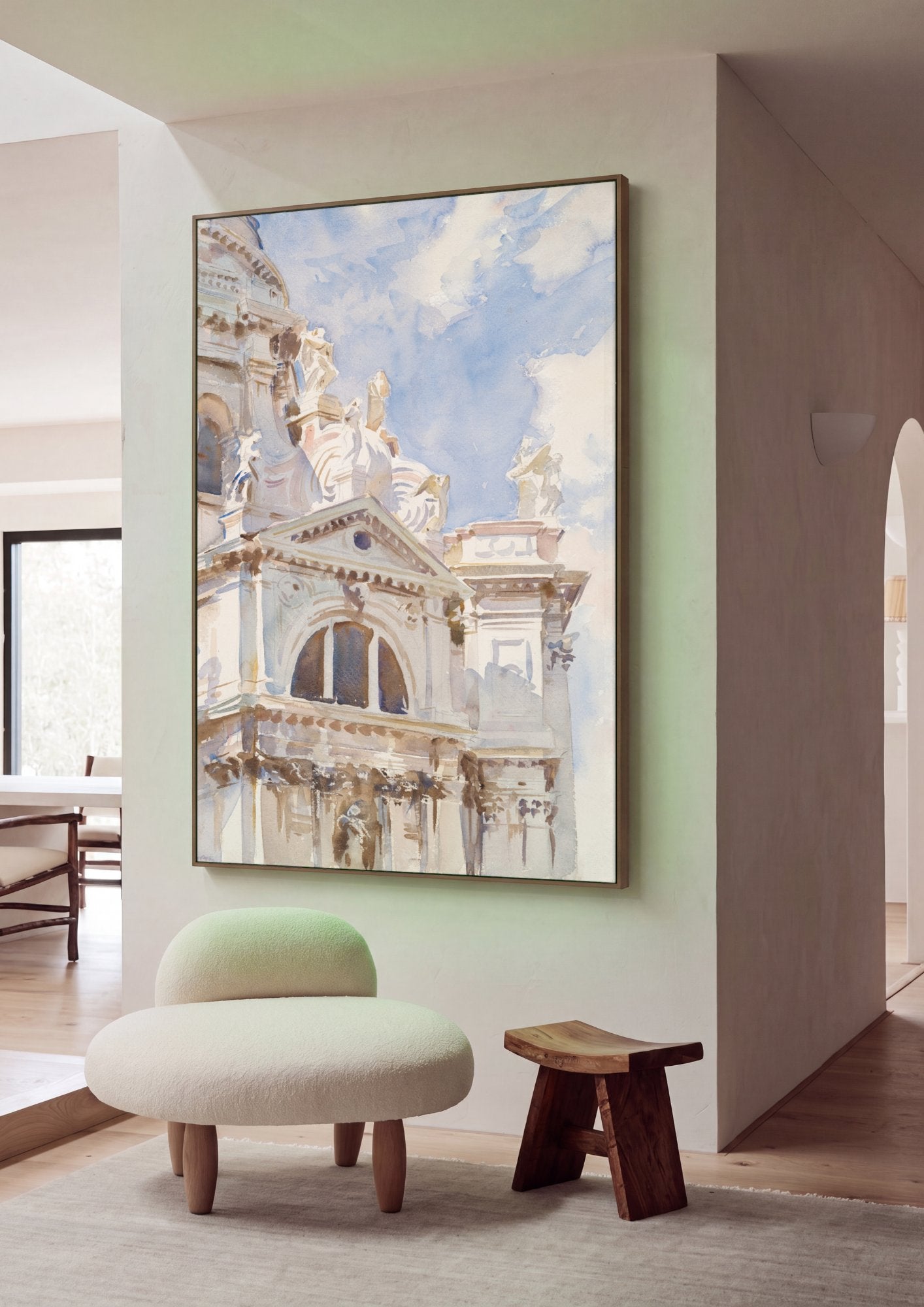 Quadro Decorativo Arquitetura Veneziana - John Singer Sargent em ambiente decorado