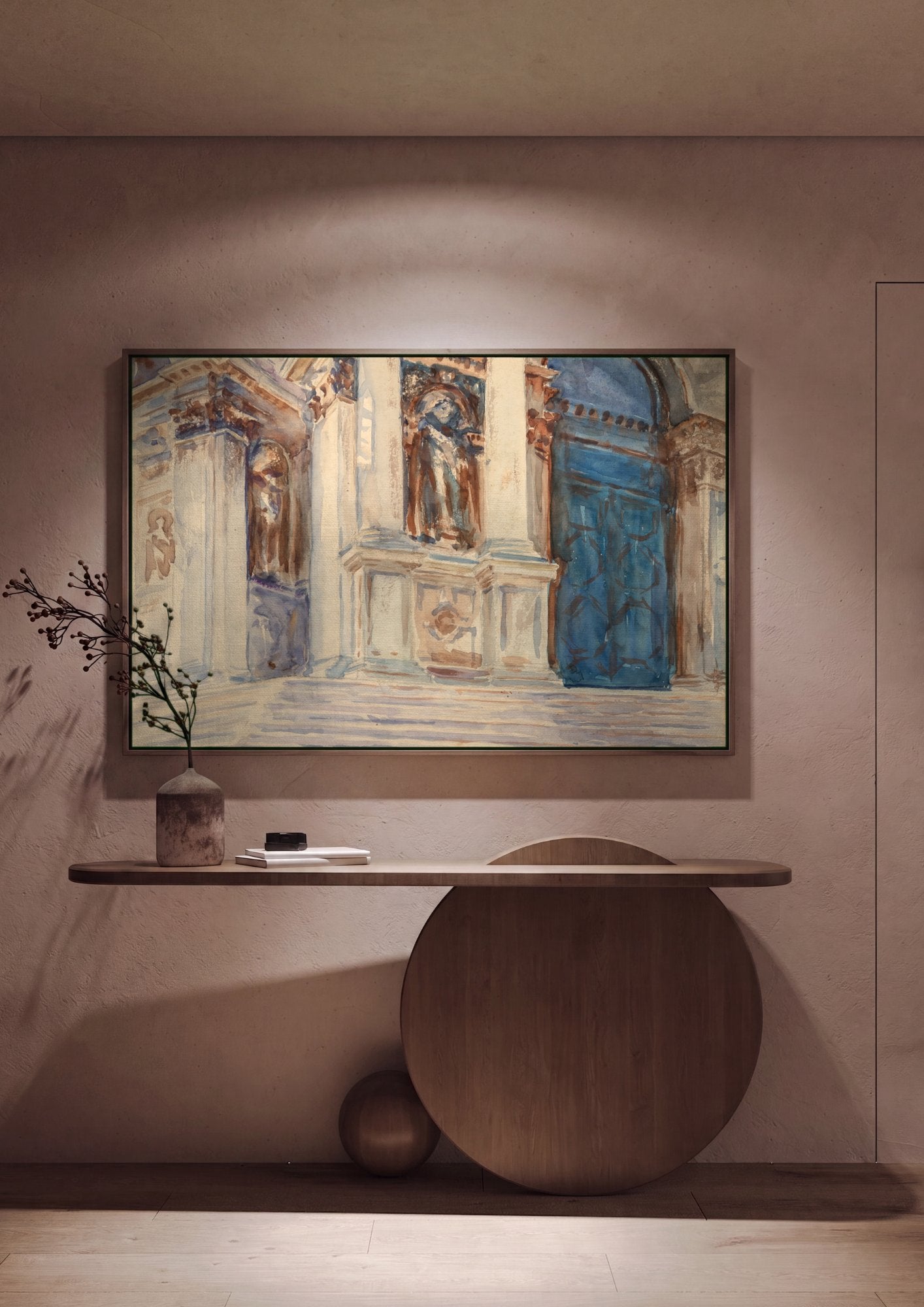 Quadro Decorativo Arquitetura Veneziana - John Singer Sargent em ambiente decorado