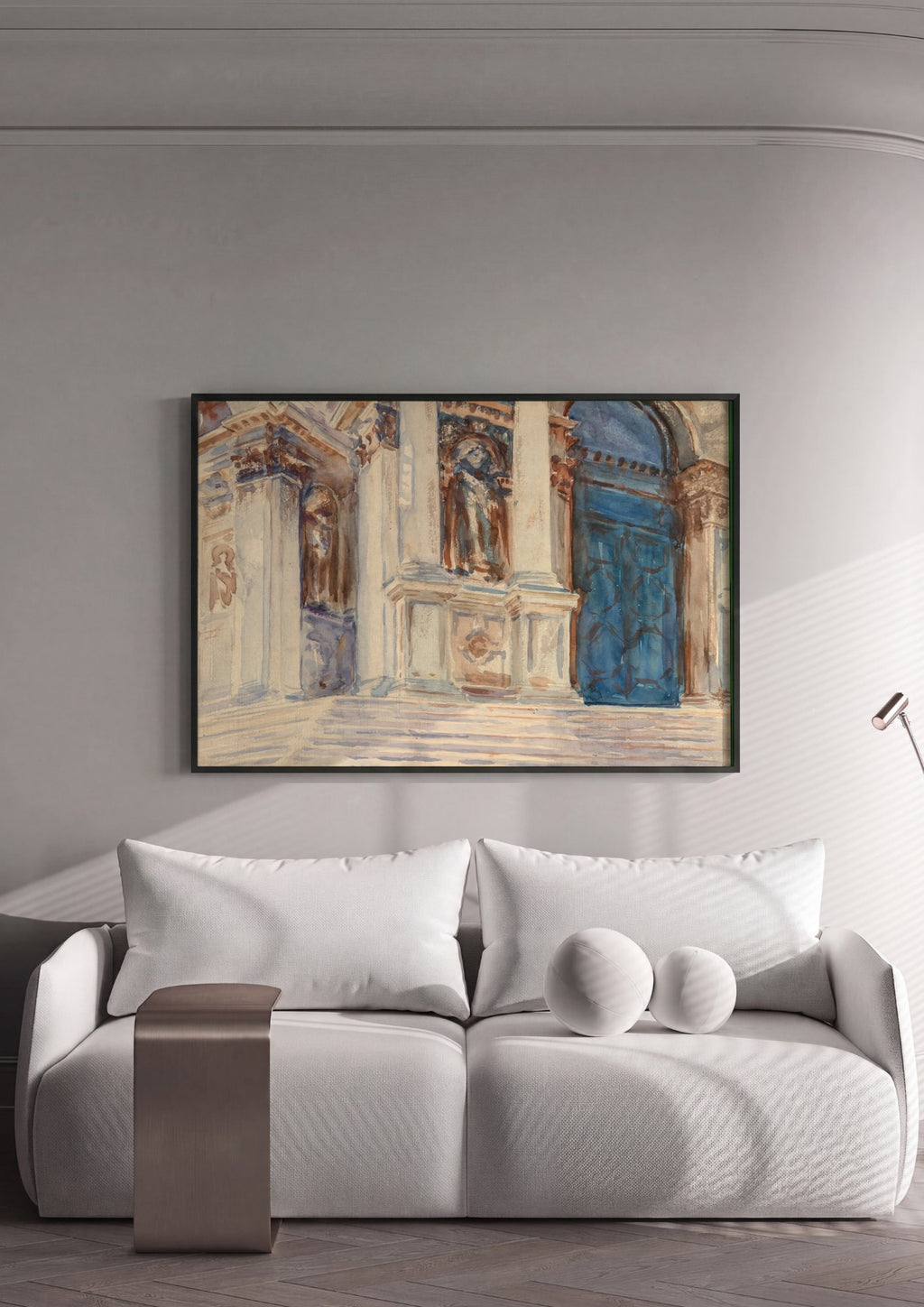 Quadro Decorativo Arquitetura Veneziana - John Singer Sargent em ambiente decorado