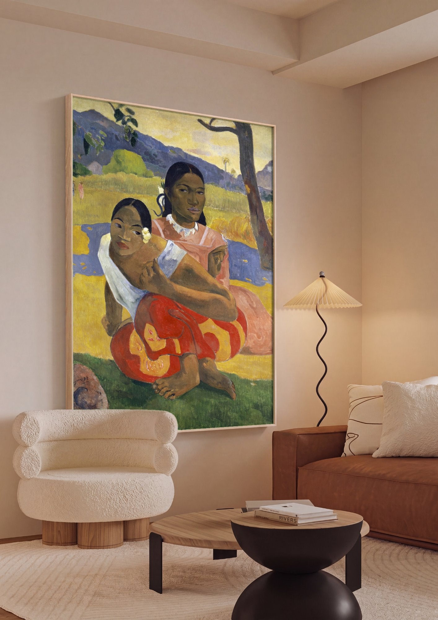 Quadro Decorativo Nafea Faa Ipoipo (Quando Te Casarás?) - Gauguin em ambiente decorado