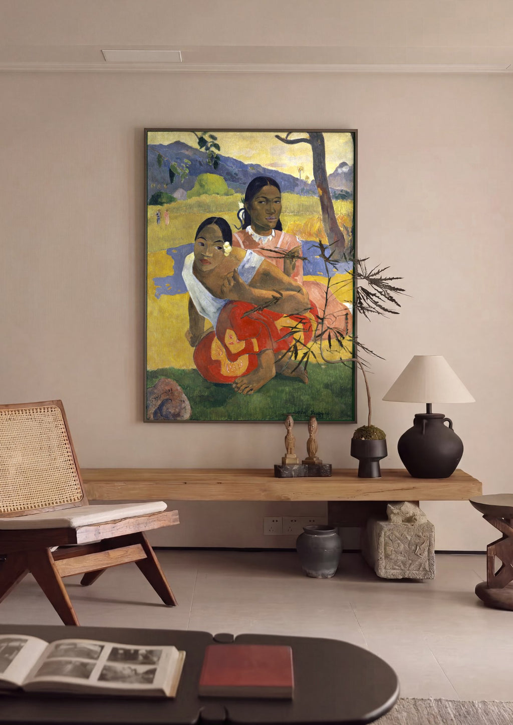 Quadro Decorativo Nafea Faa Ipoipo (Quando Te Casarás?) - Gauguin em ambiente decorado