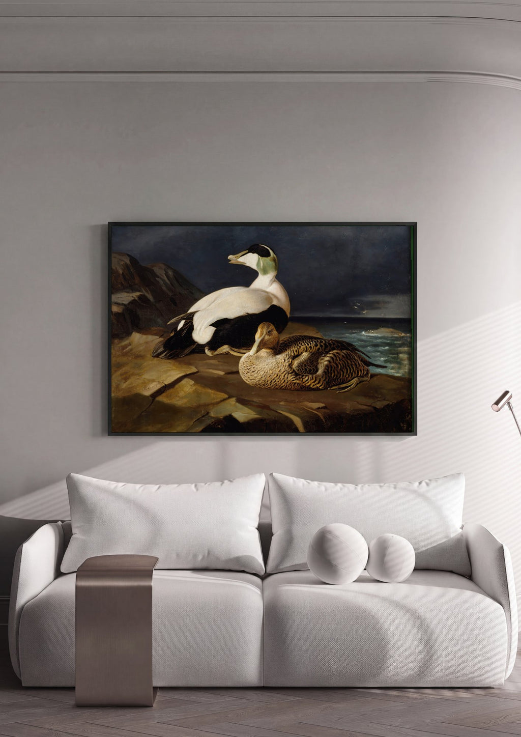 Quadro Decorativo Aves Marinas - Ferdinand von Wright em ambiente decorado