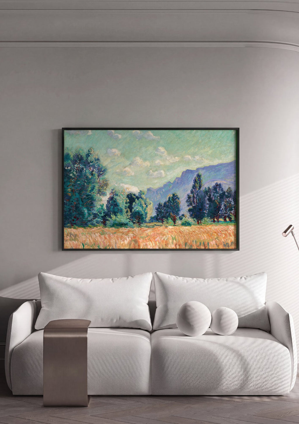 Quadro Decorativo Campo de Trigo - Armand Guillaumin em ambiente decorado