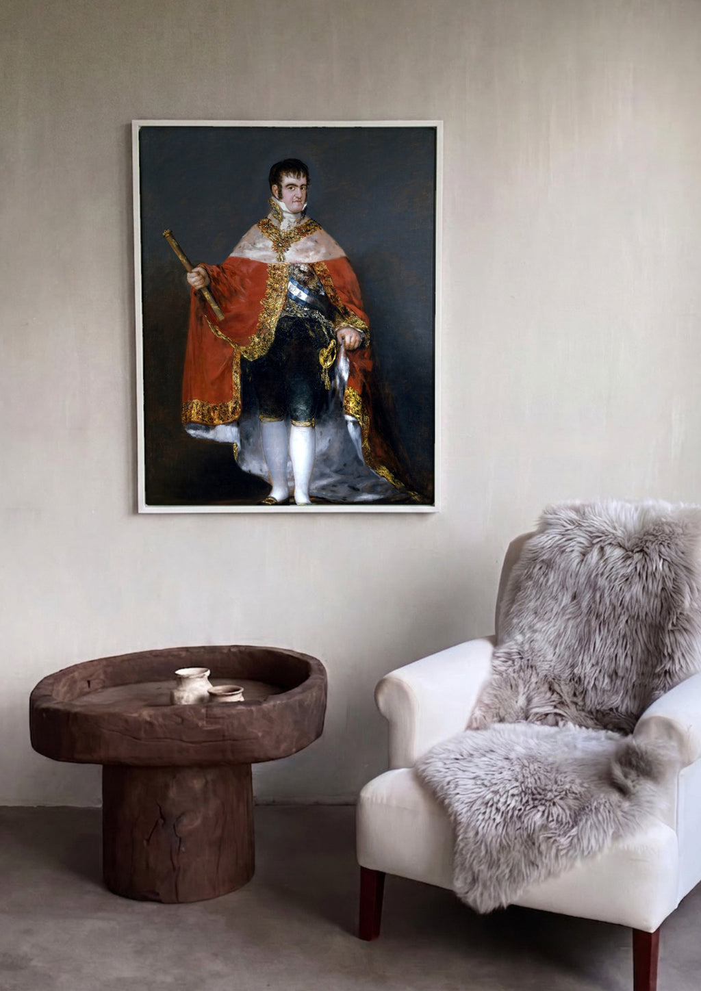 Quadro Decorativo Fernando VII de Espanha - Goya em ambiente decorado