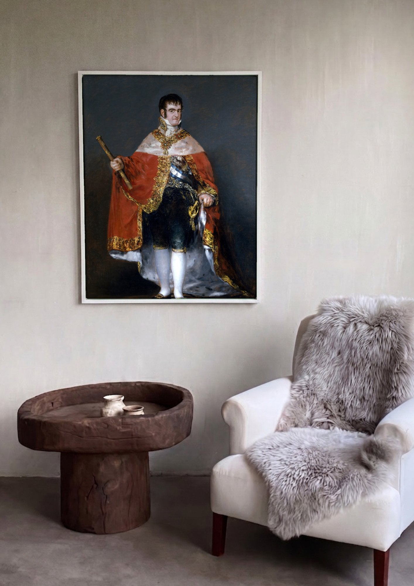 Quadro Decorativo Fernando VII de Espanha - Goya em ambiente decorado