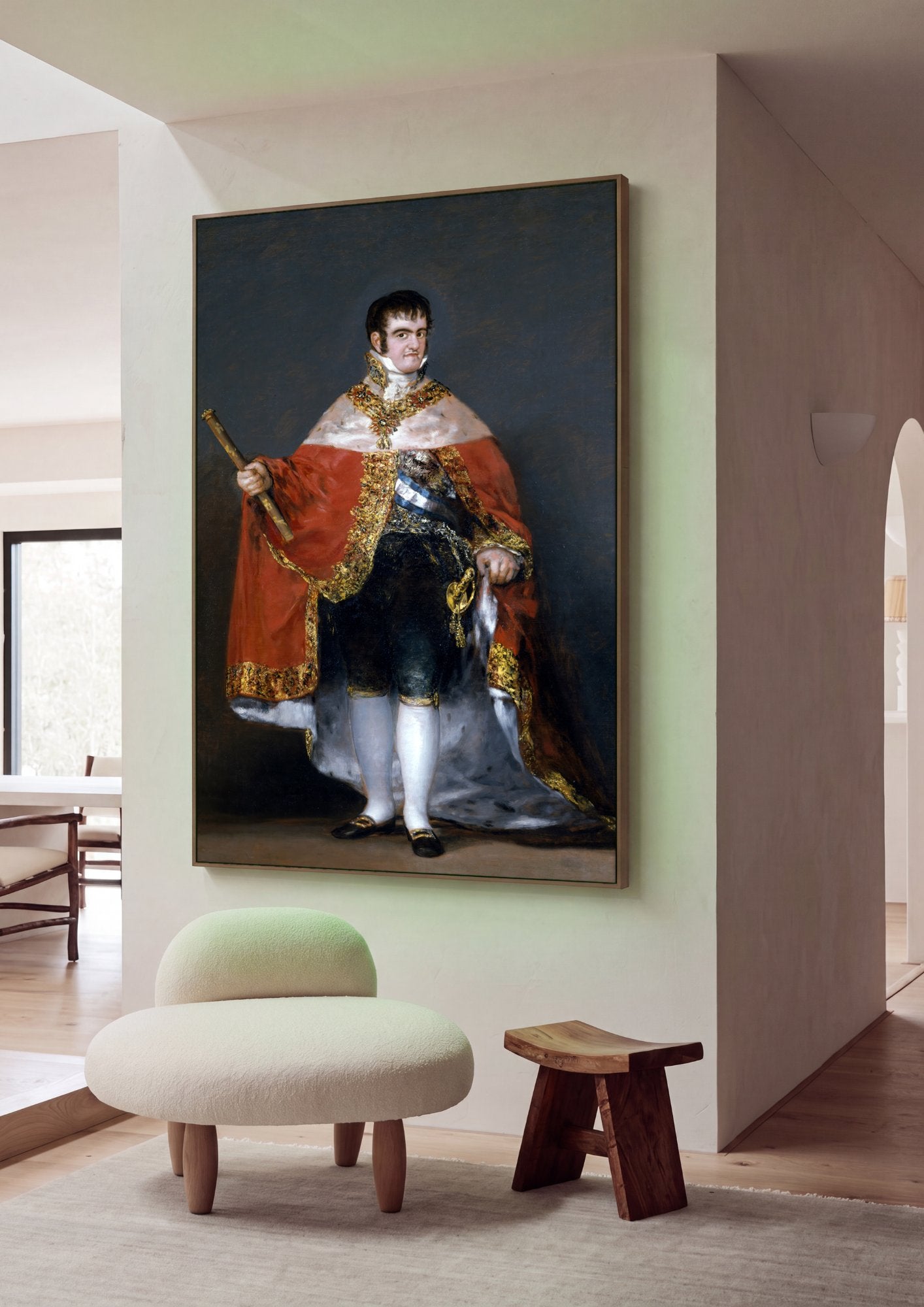 Quadro Decorativo Fernando VII de Espanha - Goya em ambiente decorado