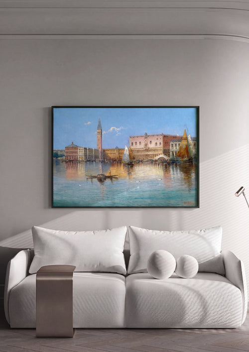 Quadro Decorativo 'Veneza' – Karl Kaufmann em ambiente decorado