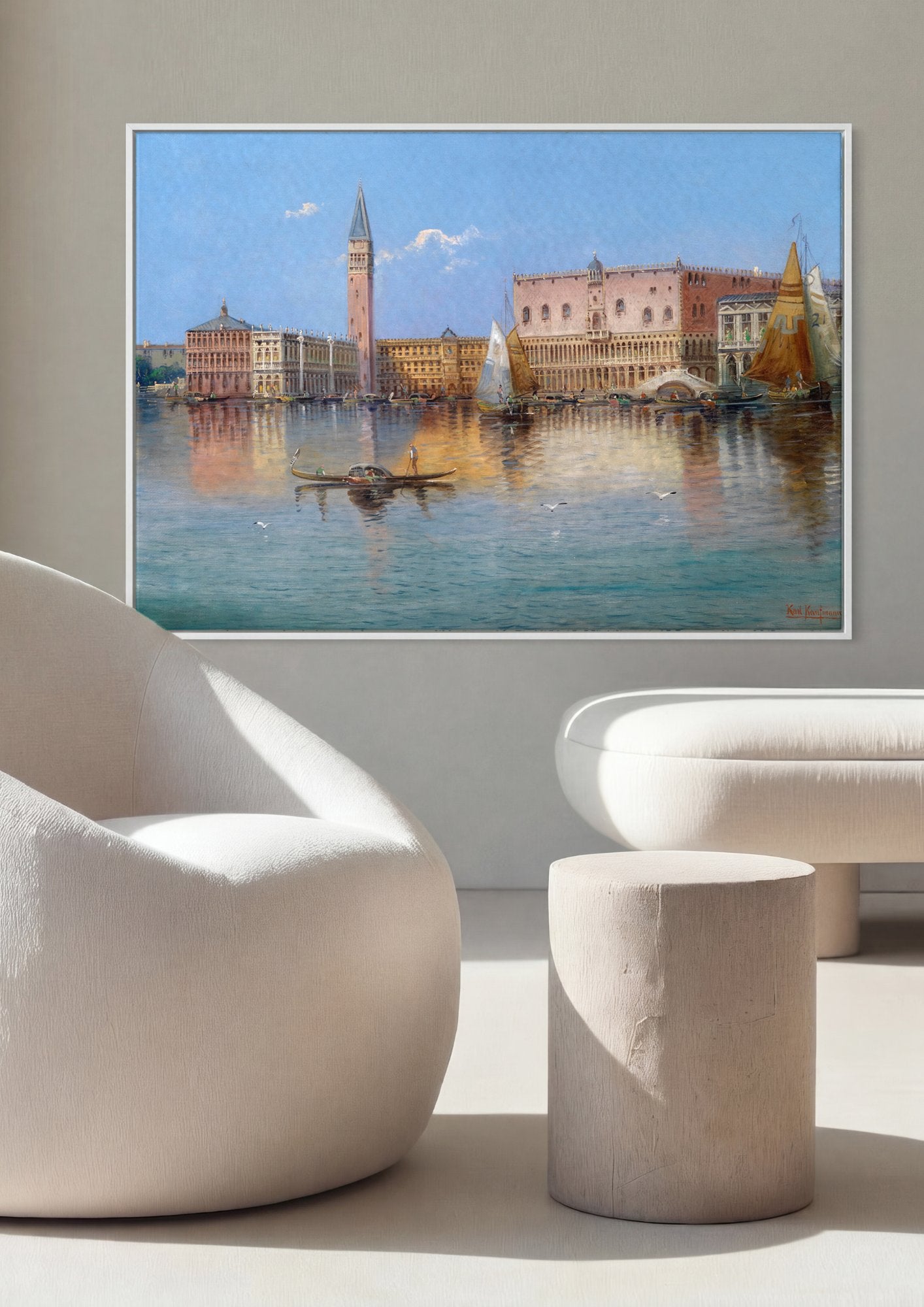 Quadro Decorativo 'Veneza' – Karl Kaufmann em ambiente decorado