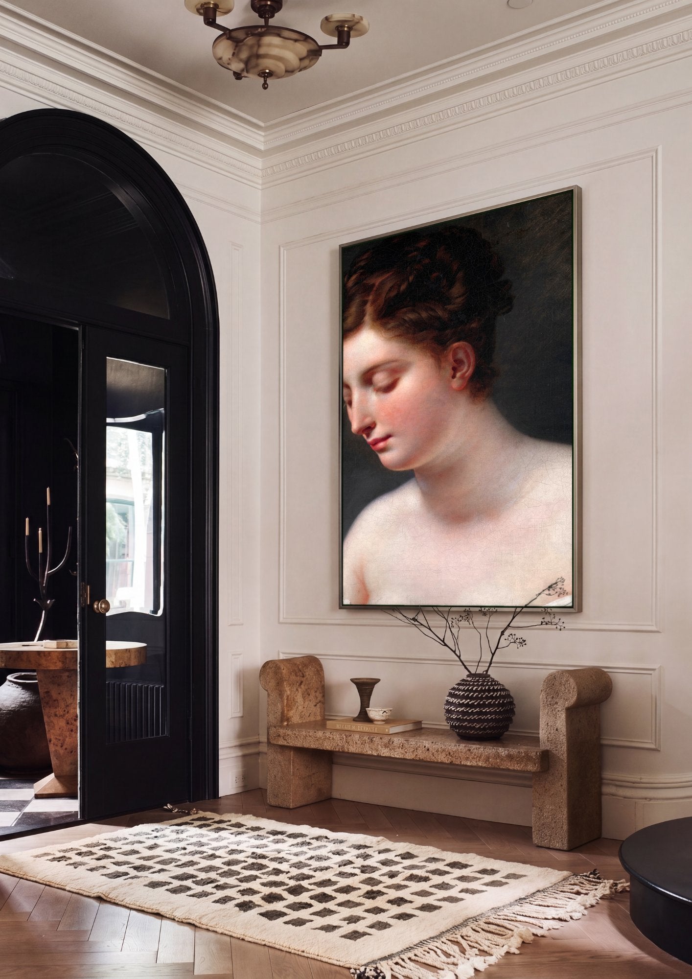 Quadro Decorativo Mademoiselle Lange - Anne-Louis Girodet em ambiente decorado