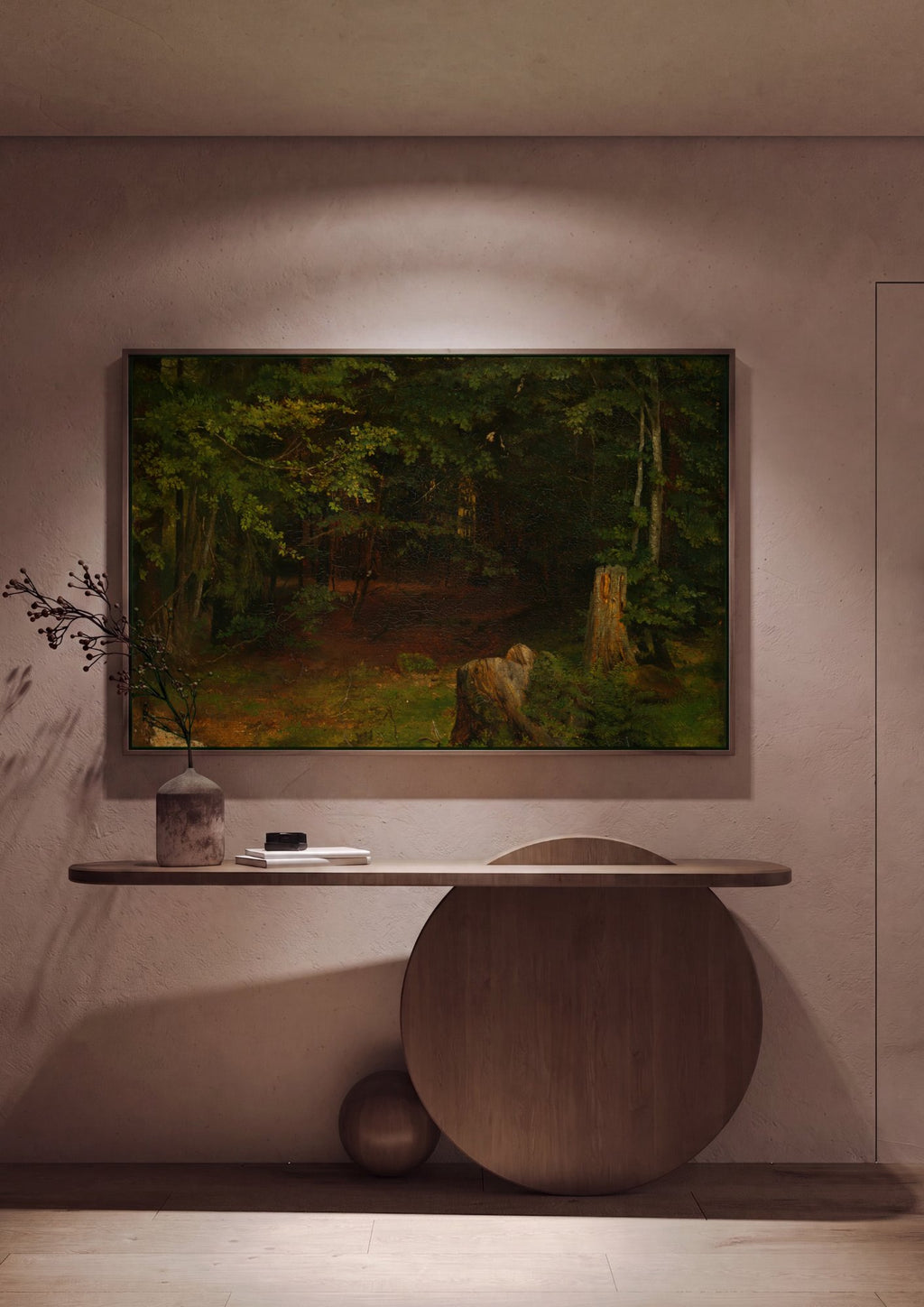Quadro Decorativo Floresta Profunda - Hans Thoma em ambiente decorado