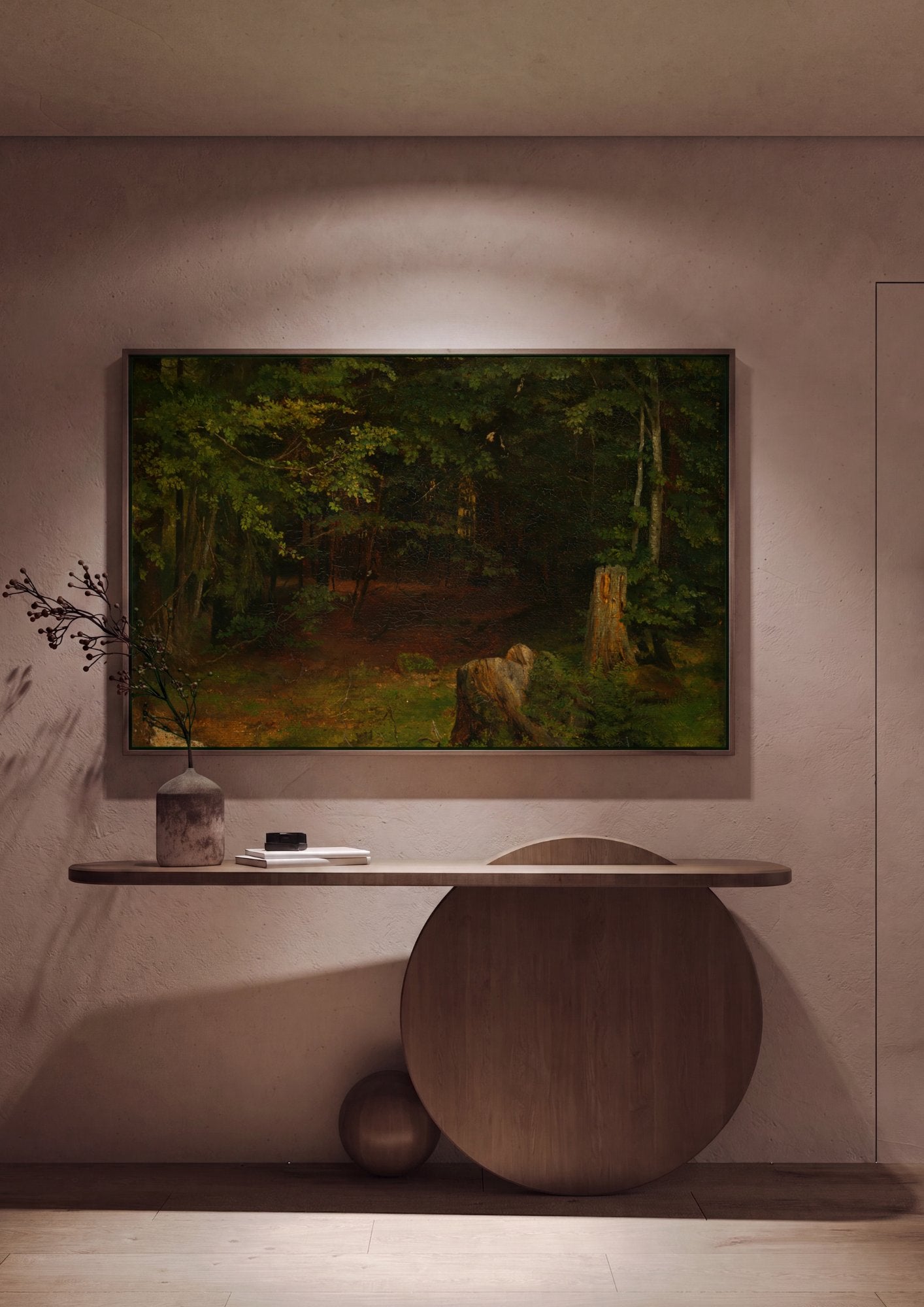 Quadro Decorativo Floresta Profunda - Hans Thoma em ambiente decorado