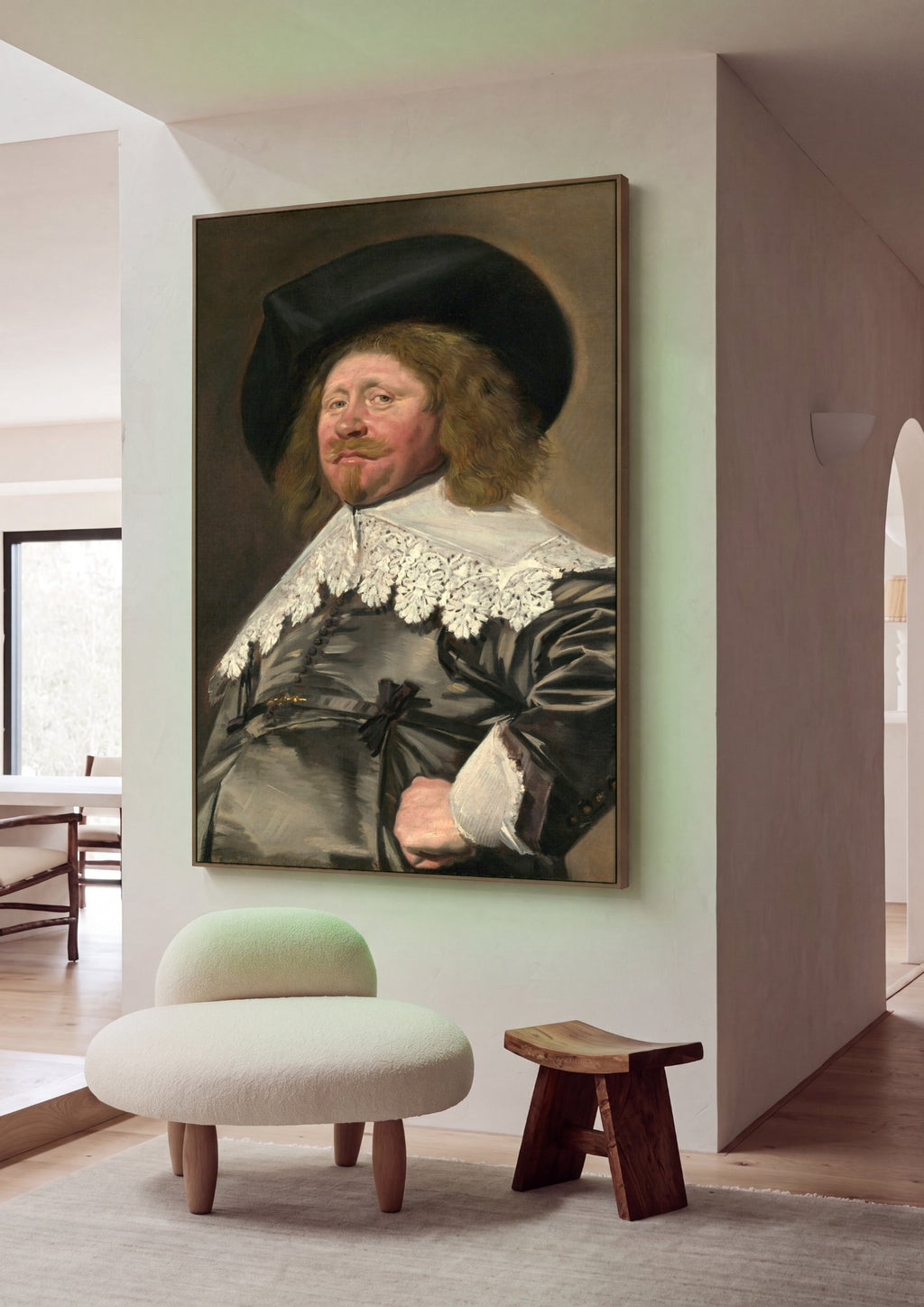Quadro Decorativo Retrato de Homem - Frans Hals em ambiente decorado