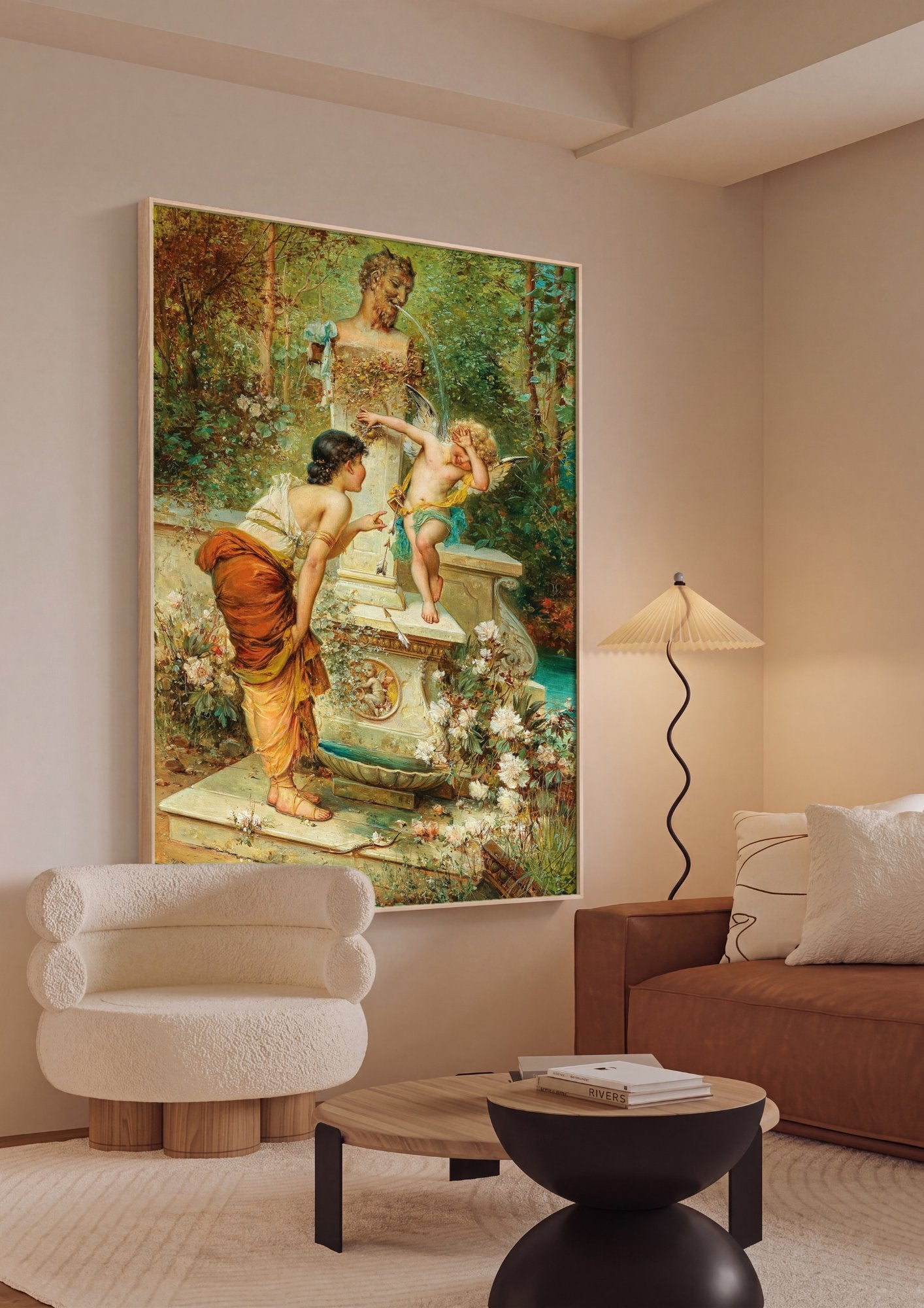 Quadro Decorativo A Flecha Quebrada - Hans Zatzka em ambiente decorado