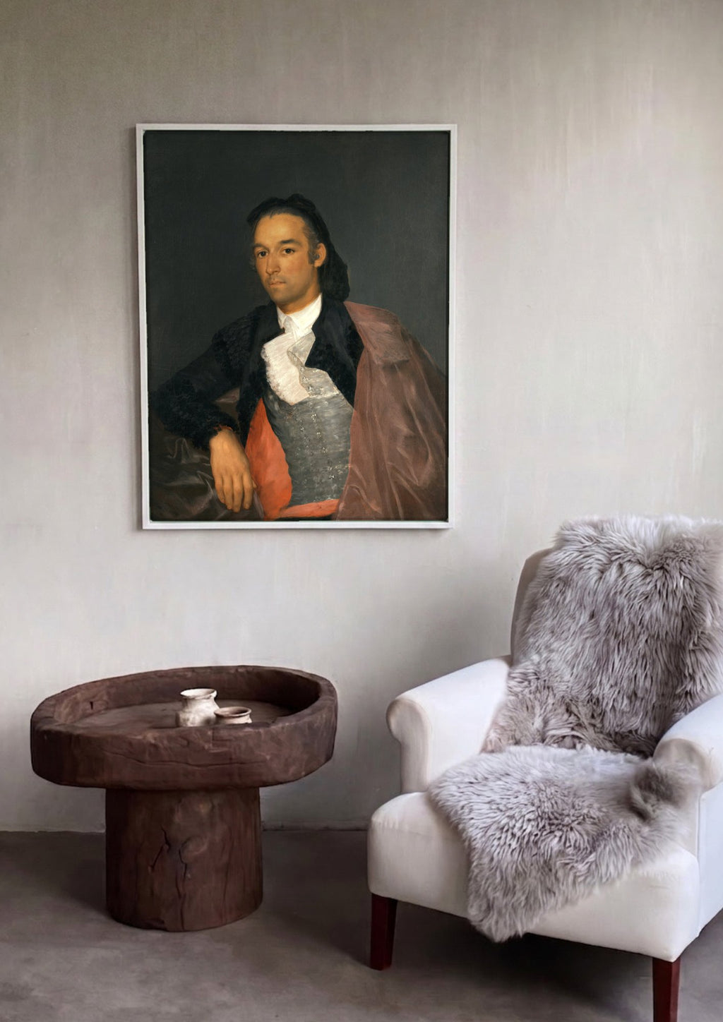 Quadro Decorativo Retrato de Martin Zapater - Goya em ambiente decorado