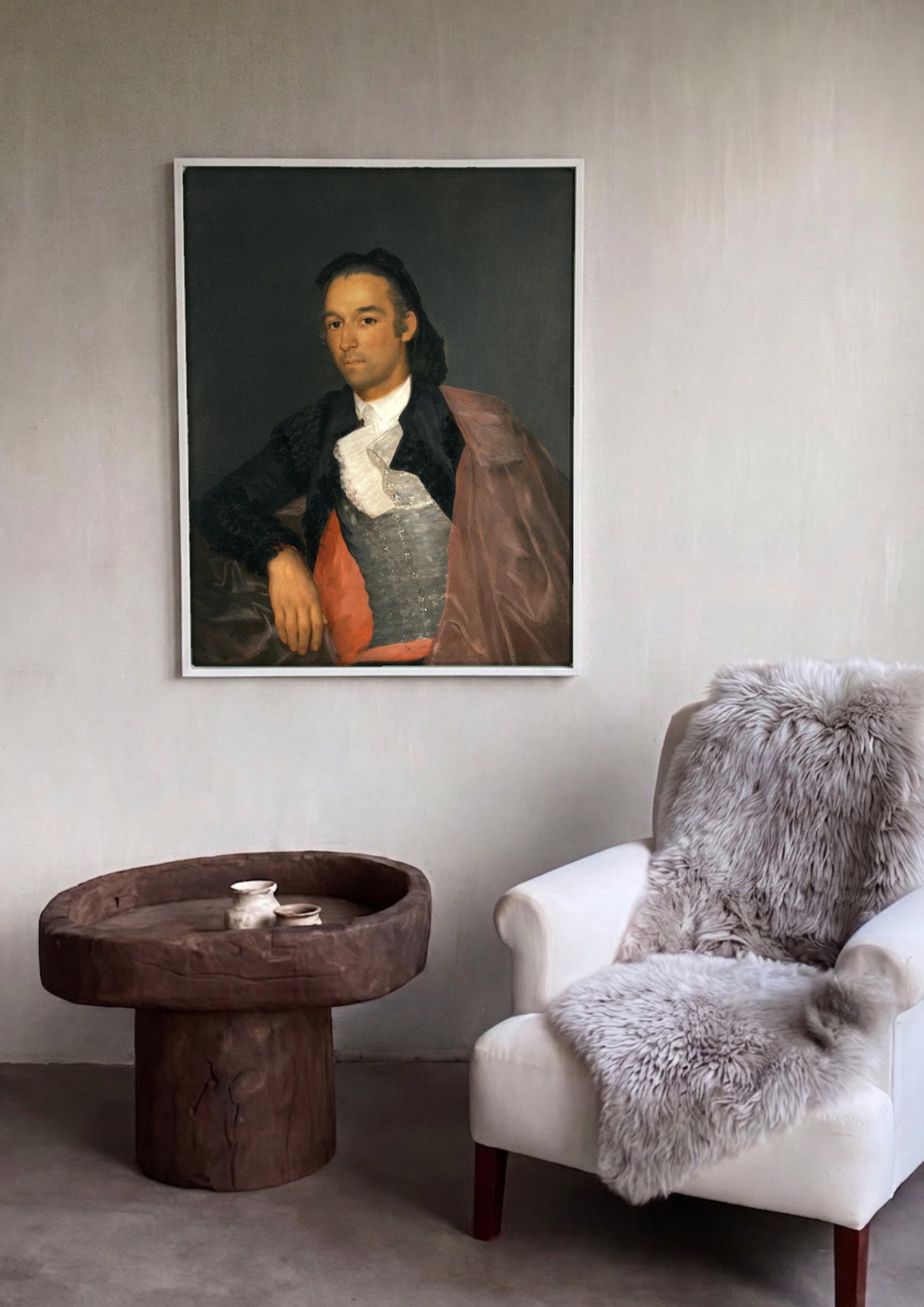 Quadro Decorativo Retrato de Martin Zapater - Goya em ambiente decorado