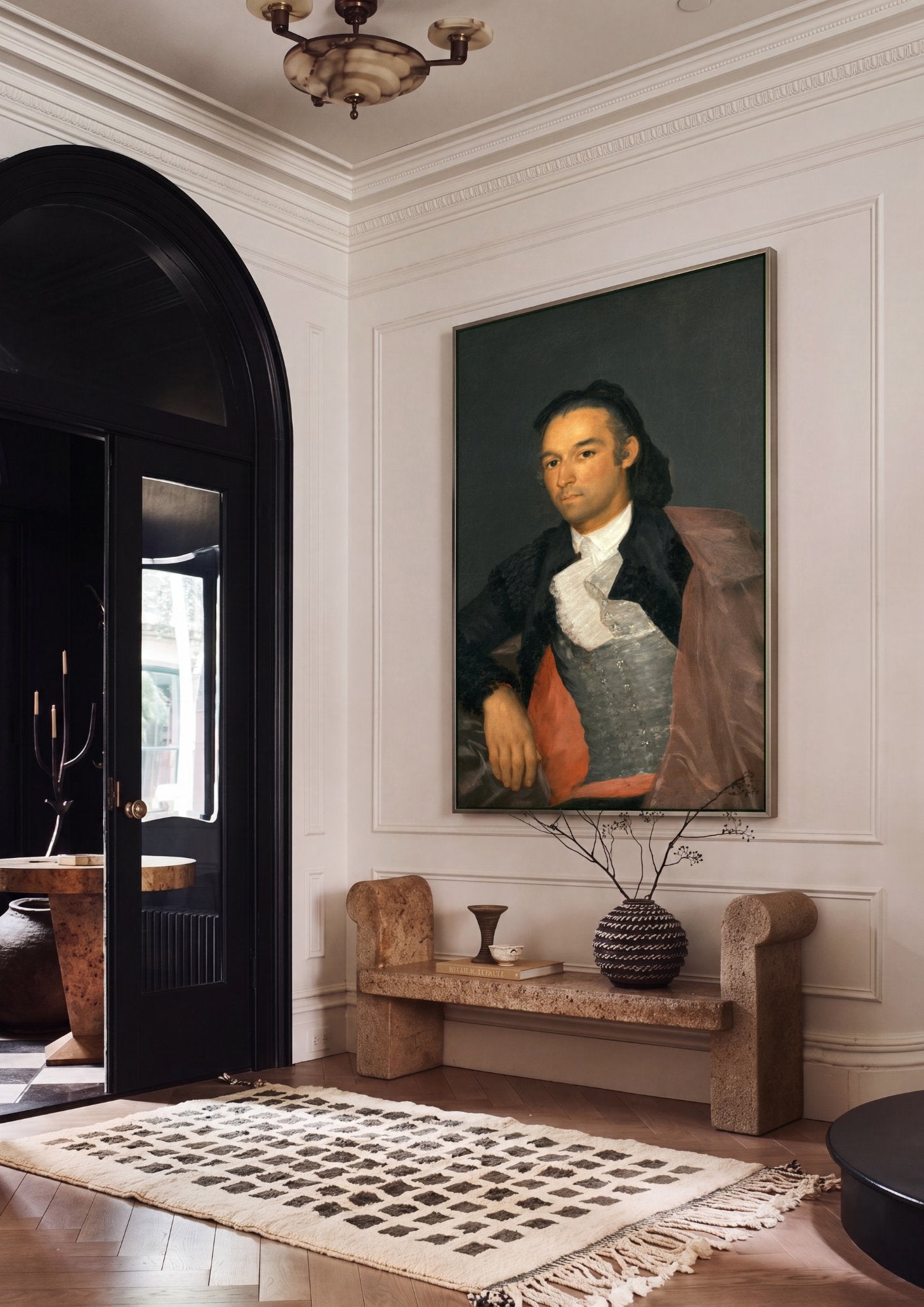 Quadro Decorativo Retrato de Martin Zapater - Goya em ambiente decorado