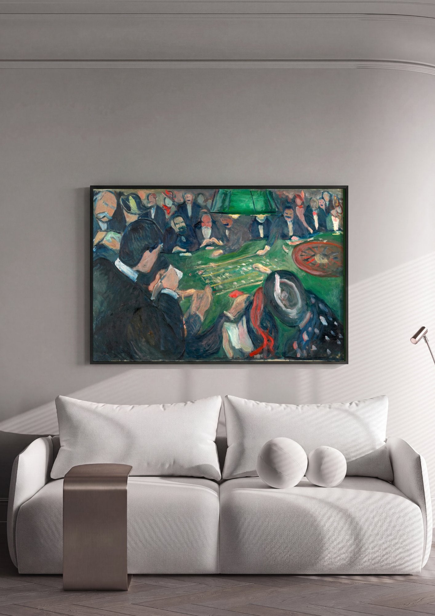 Quadro Decorativo Cena de Cassino - Edvard Munch em ambiente decorado