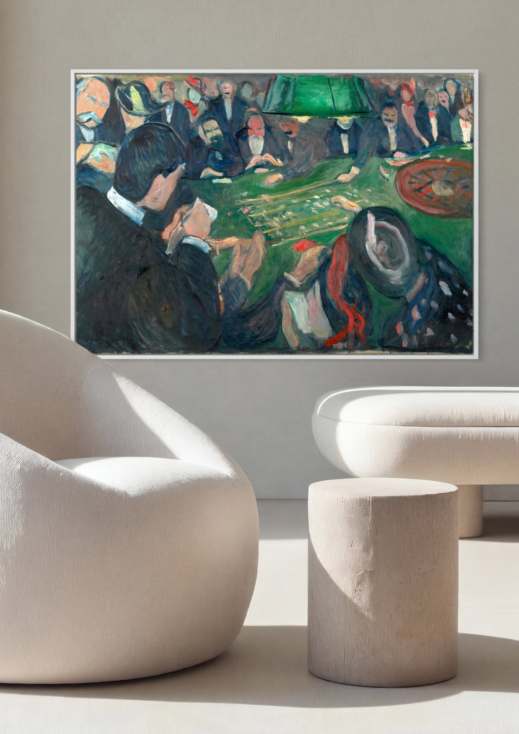Quadro Decorativo Cena de Cassino - Edvard Munch em ambiente decorado