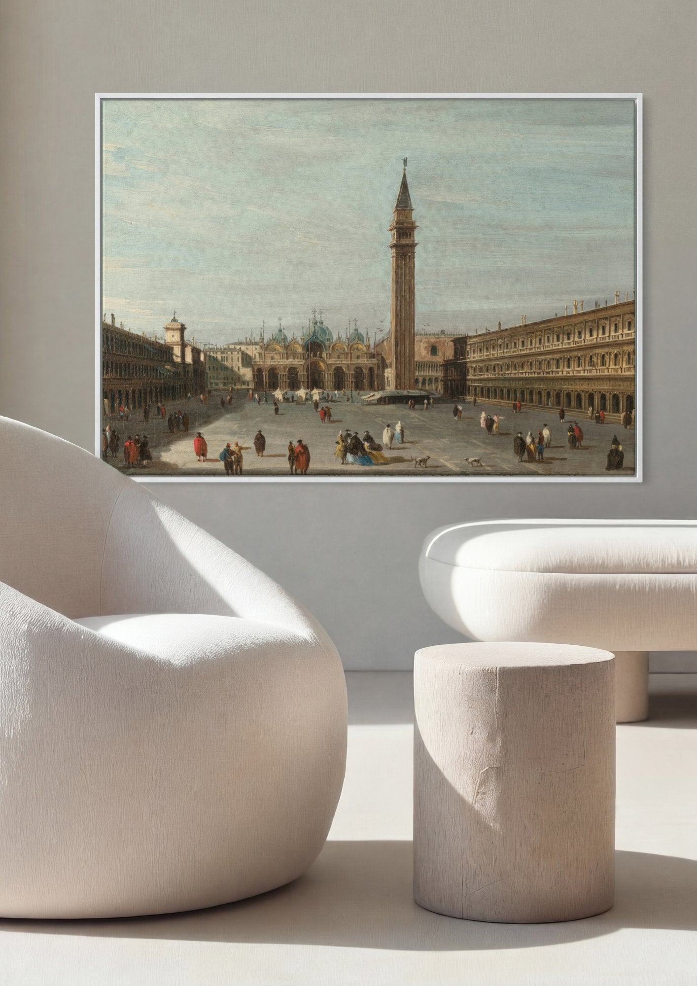 Quadro Decorativo Piazza San Marco - Guardi em ambiente decorado