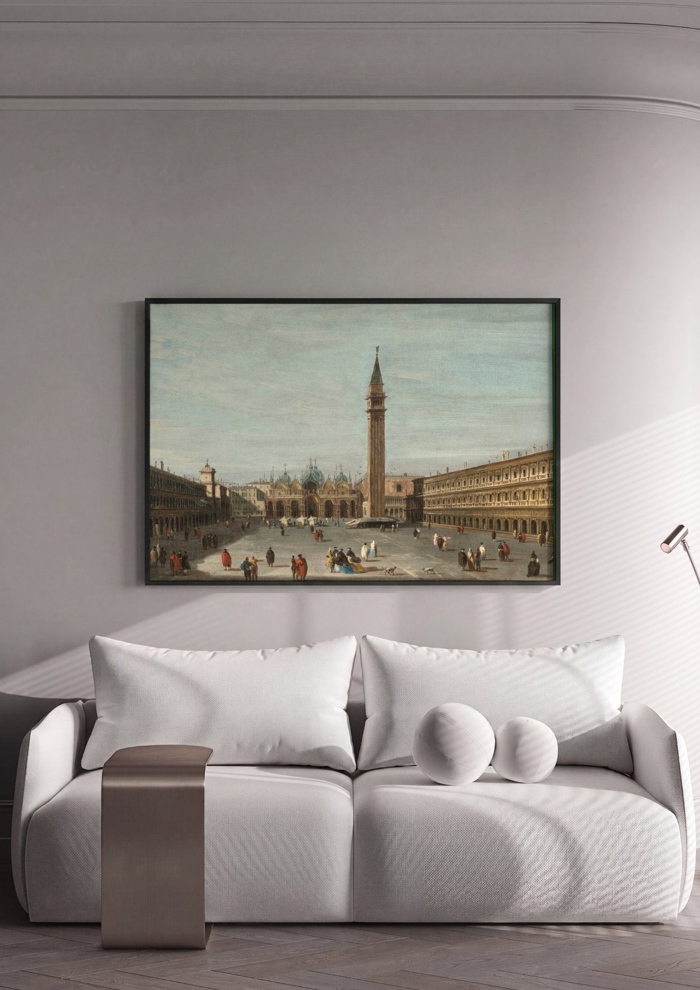 Quadro Decorativo Piazza San Marco - Guardi em ambiente decorado