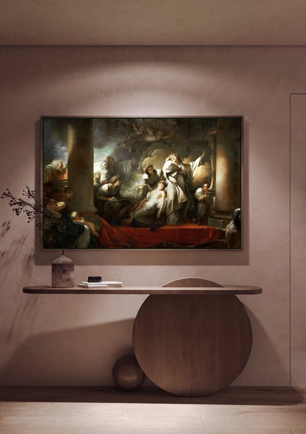 Quadro Decorativo A Invocação - Fragonard em ambiente decorado