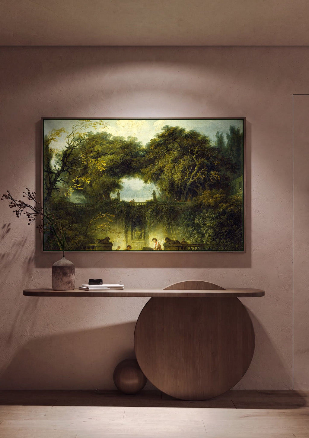 Quadro Decorativo A Esgrima - Fragonard em ambiente decorado