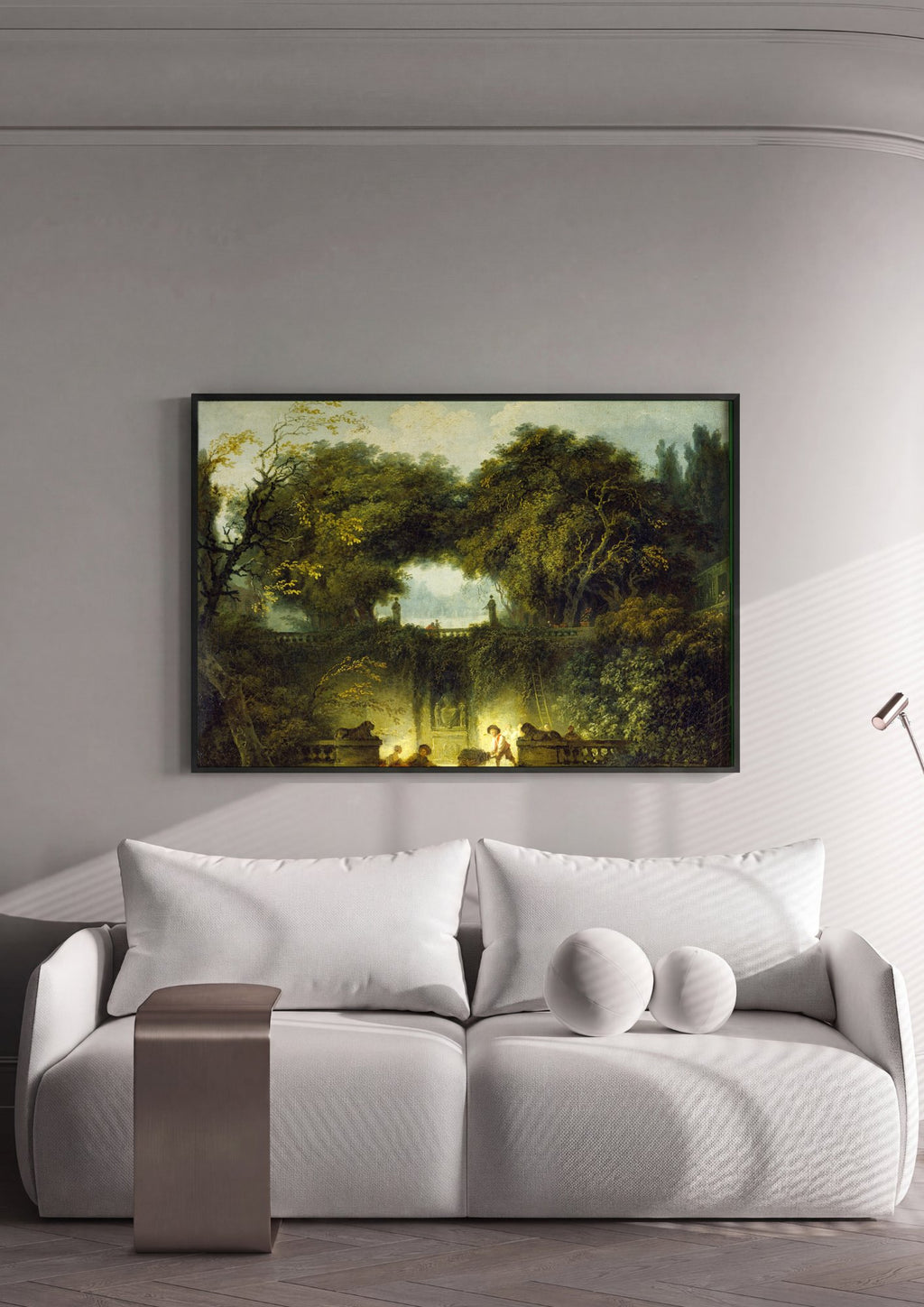 Quadro Decorativo A Esgrima - Fragonard em ambiente decorado