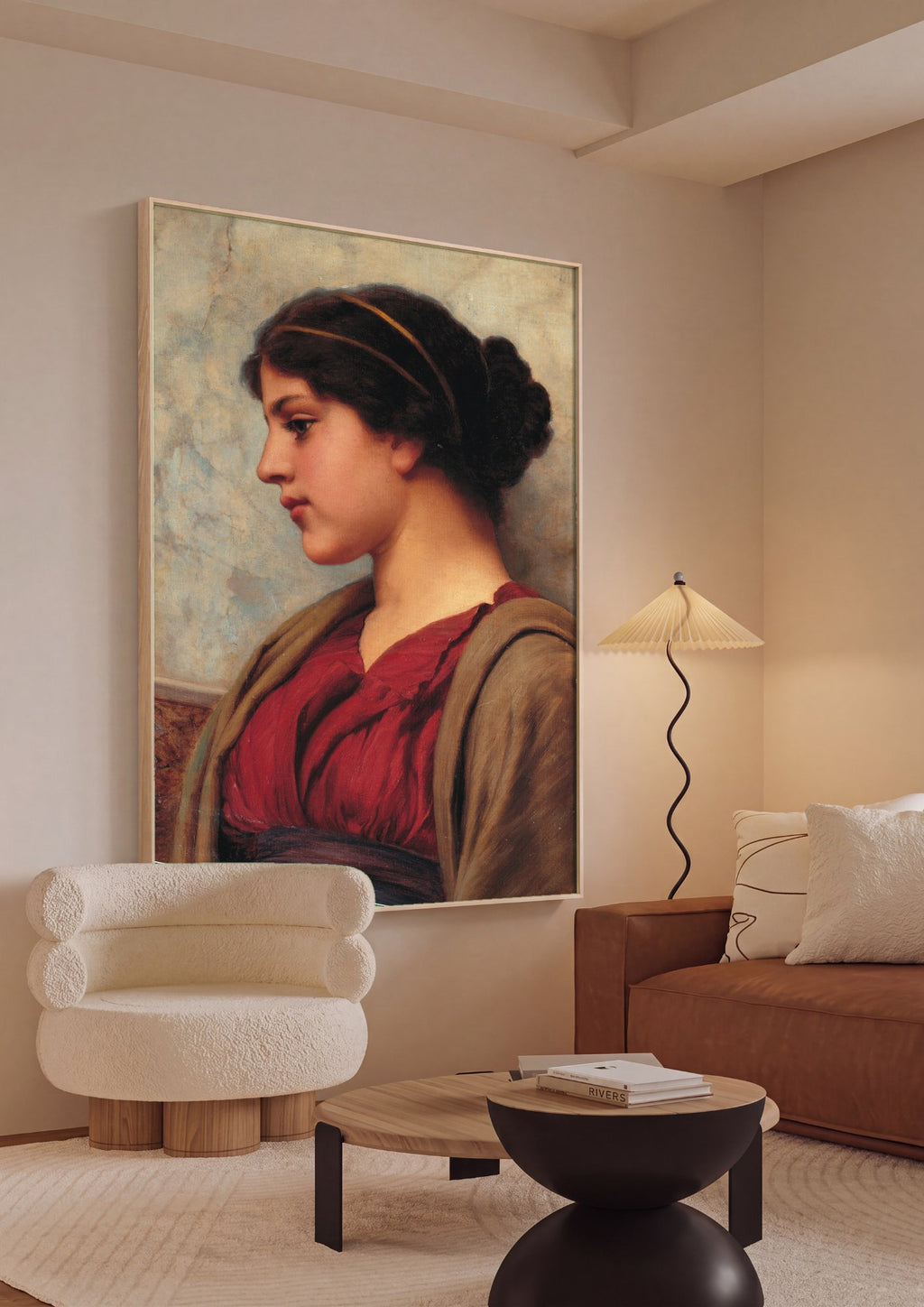 Quadro Decorativo A Jovem Grega - Godward em ambiente decorado
