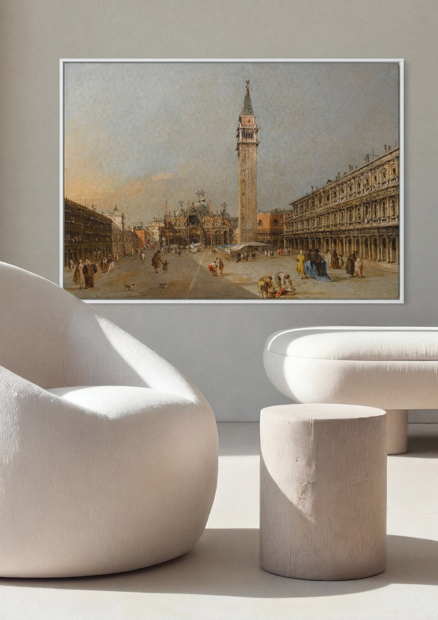 Quadro Decorativo Piazza San Marco - Guardi em ambiente decorado