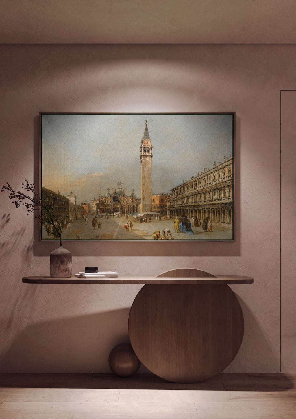 Quadro Decorativo Piazza San Marco - Guardi em ambiente decorado