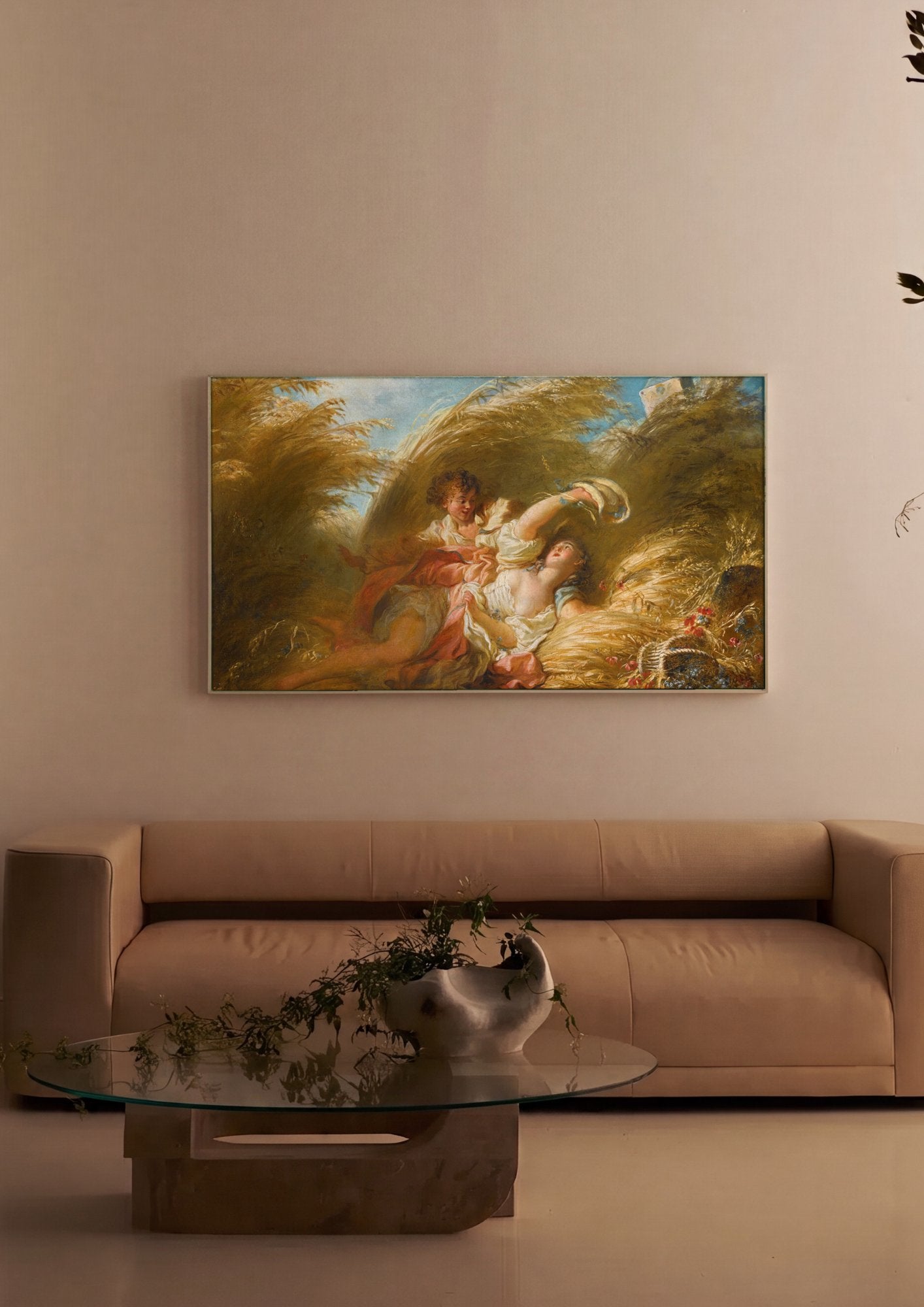 Quadro Decorativo A Colheita - Fragonard em ambiente decorado