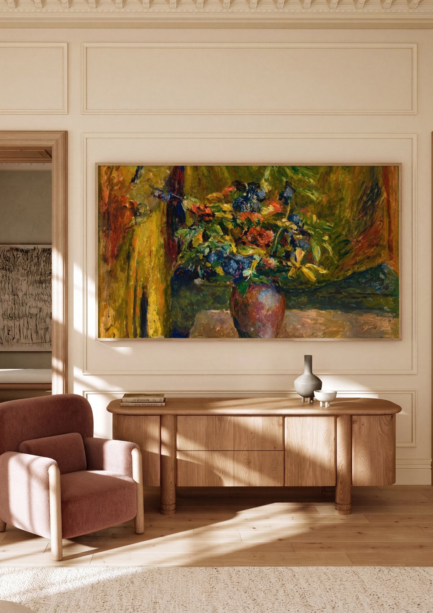 Quadro Decorativo Vaso de Flores - Édouard Vuillard em ambiente decorado