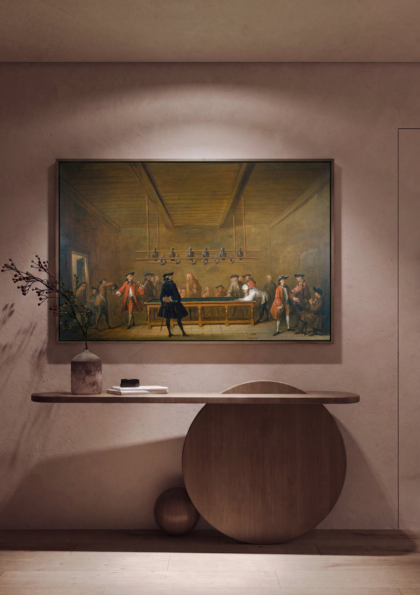 Quadro Decorativo A Sala de Bilhar - Chardin em ambiente decorado
