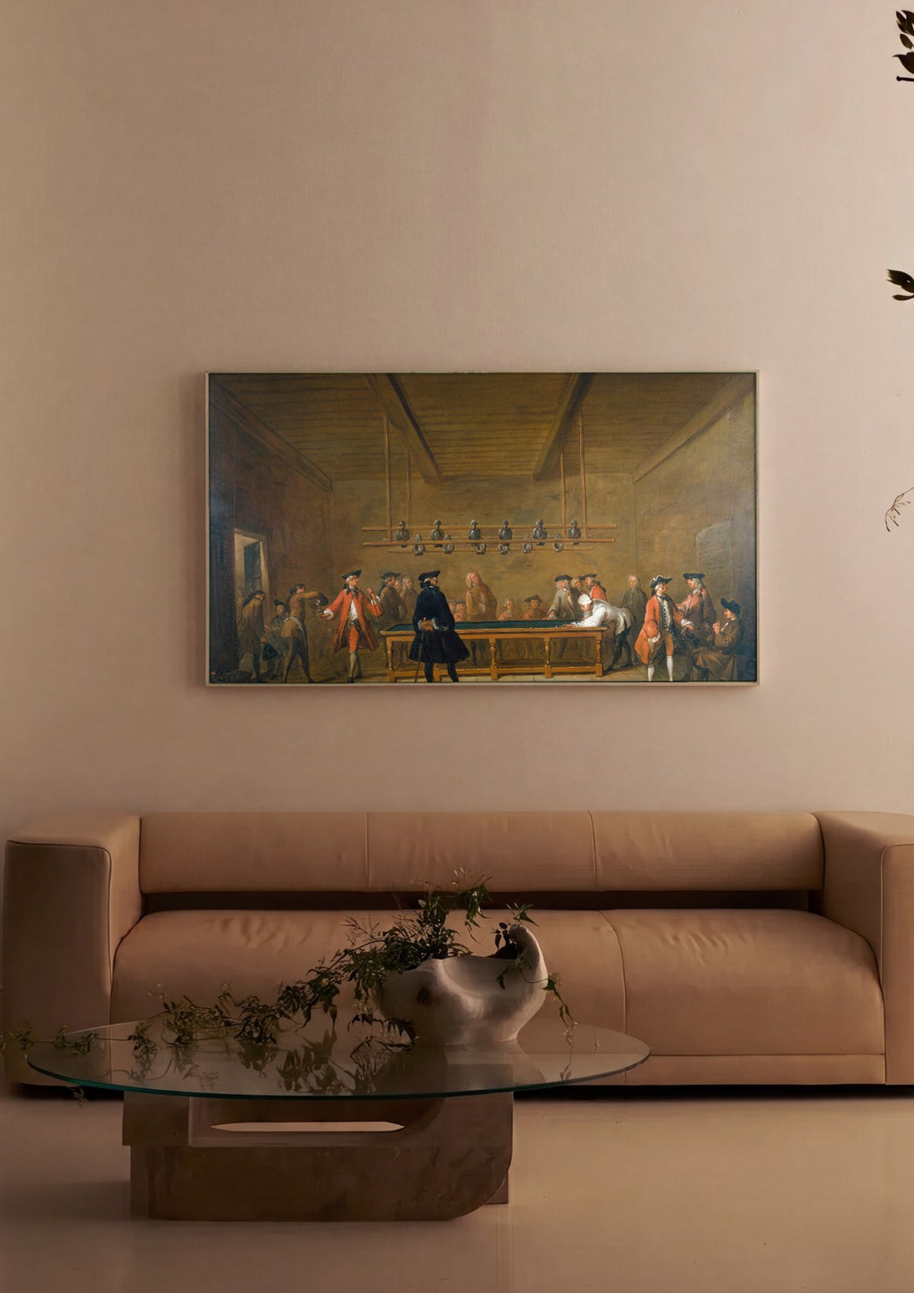 Quadro Decorativo A Sala de Bilhar - Chardin em ambiente decorado
