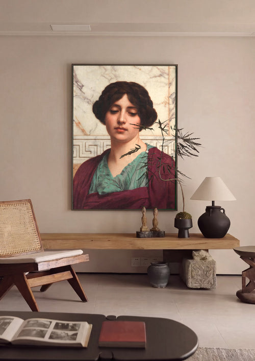 Quadro Decorativo 'A Sacerdotisa' - Godward em ambiente decorado