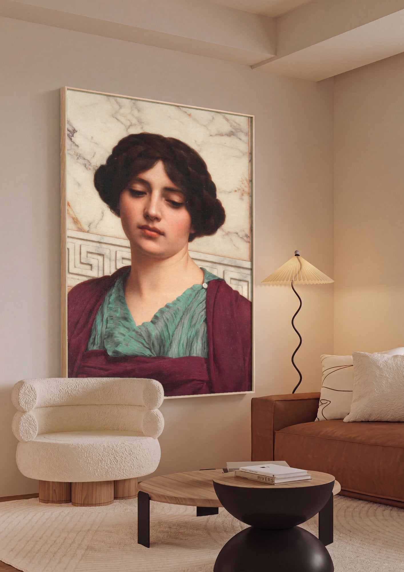 Quadro Decorativo 'A Sacerdotisa' - Godward em ambiente decorado