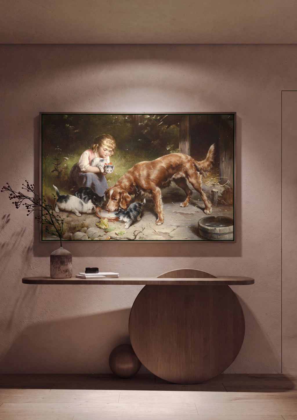 Quadro Decorativo Cenas Domésticas - Carl Reichert em ambiente decorado