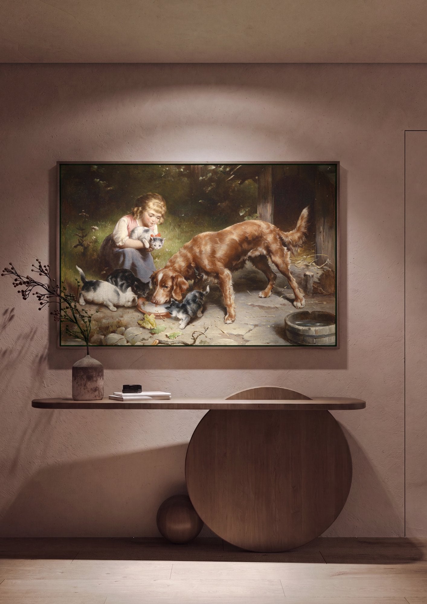 Quadro Decorativo Cenas Domésticas - Carl Reichert em ambiente decorado