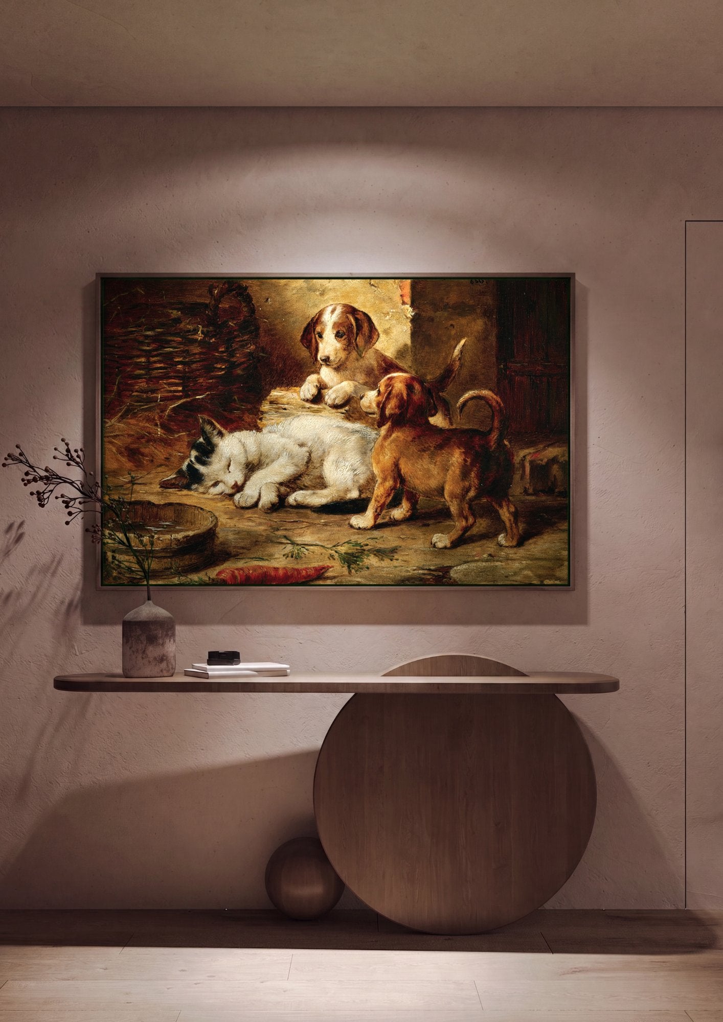 Quadro Decorativo Cenas Domésticas - Carl Reichert em ambiente decorado