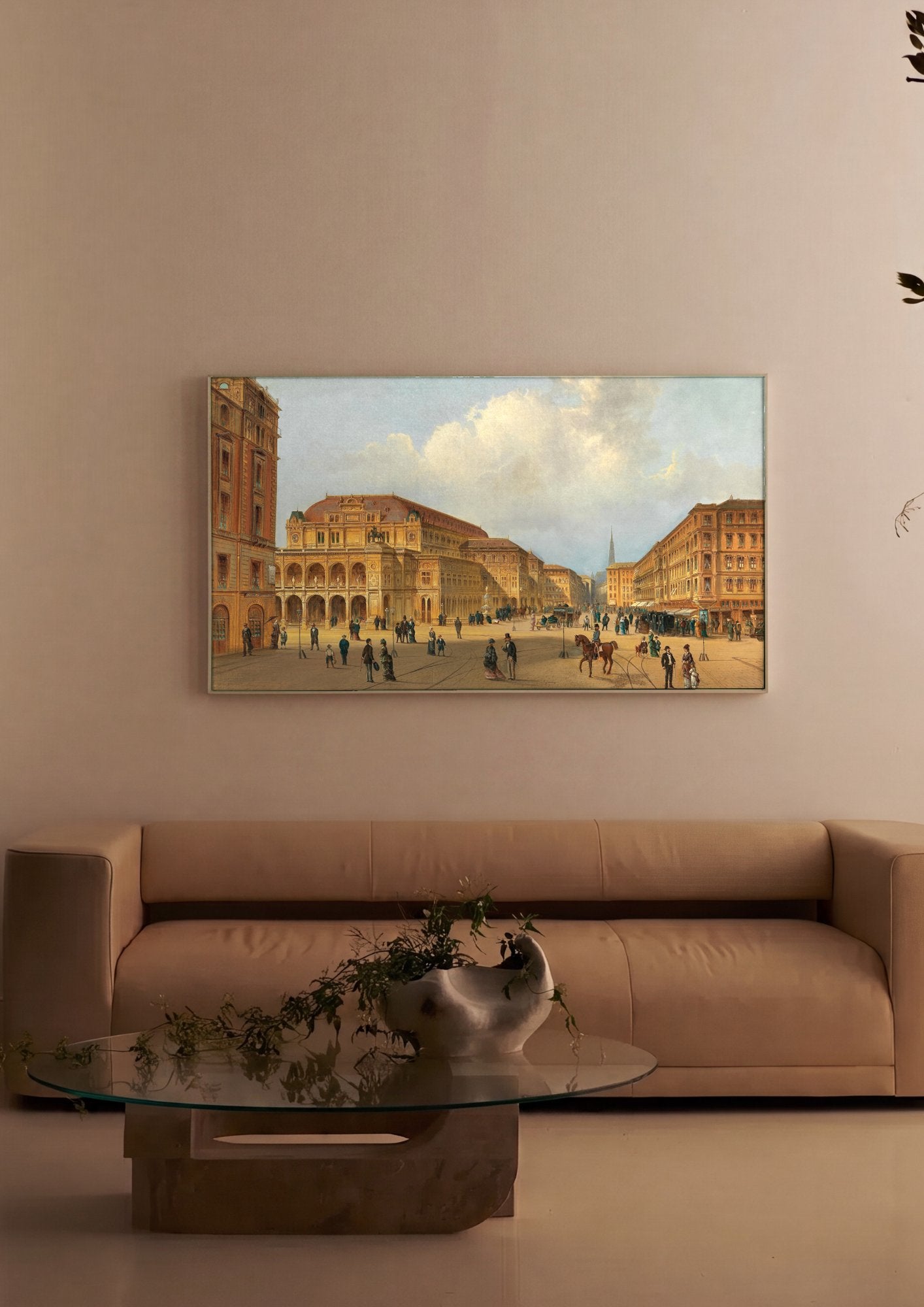 Quadro Decorativo A Ópera de Viena - Karl Kaufmann em ambiente decorado
