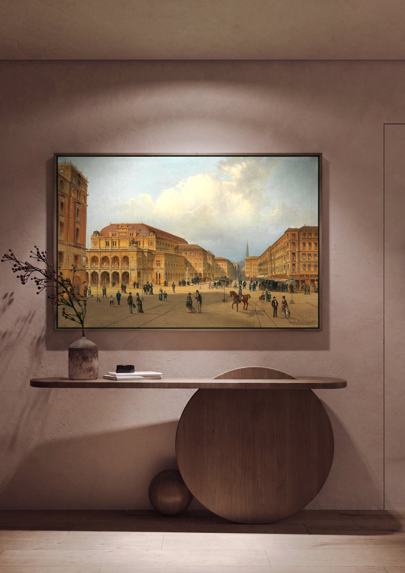 Quadro Decorativo A Ópera de Viena - Karl Kaufmann em ambiente decorado
