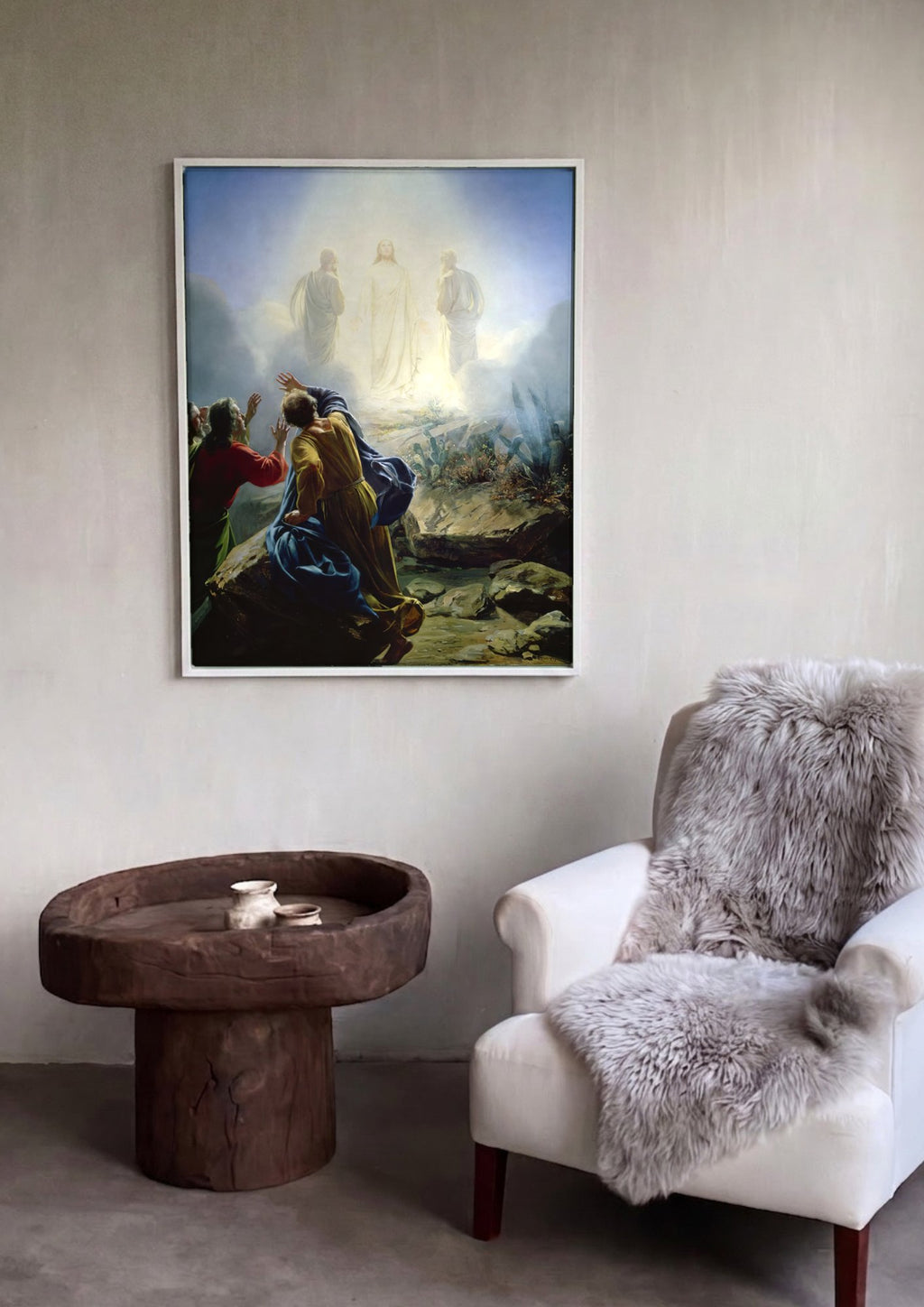 Quadro Decorativo A Transfiguração - Carl Bloch em ambiente decorado