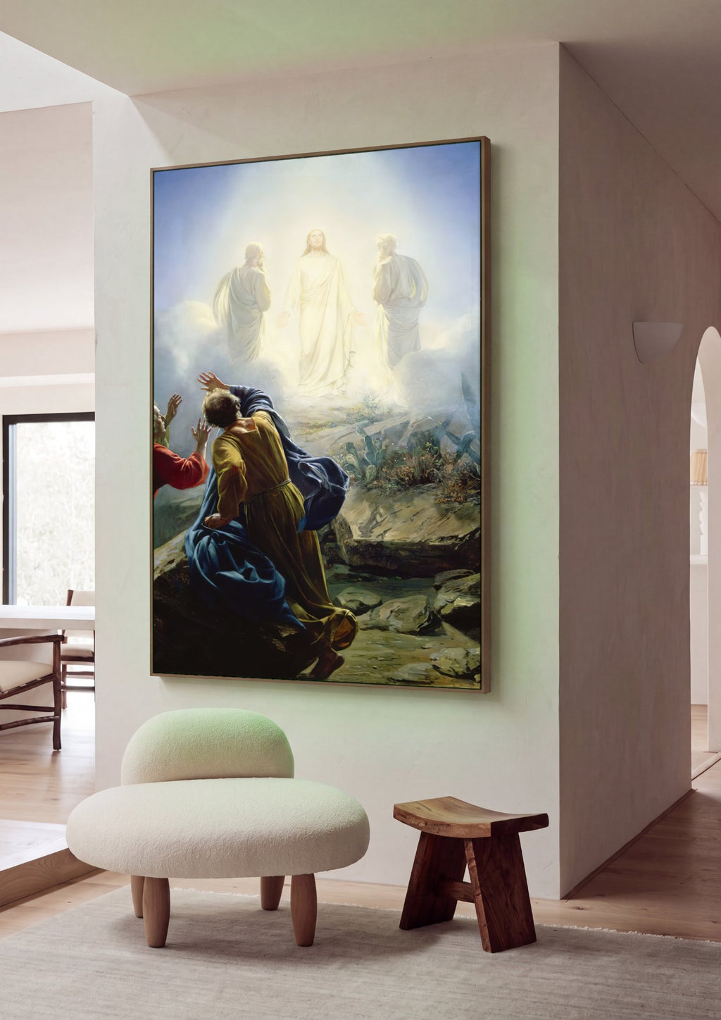Quadro Decorativo A Transfiguração - Carl Bloch em ambiente decorado
