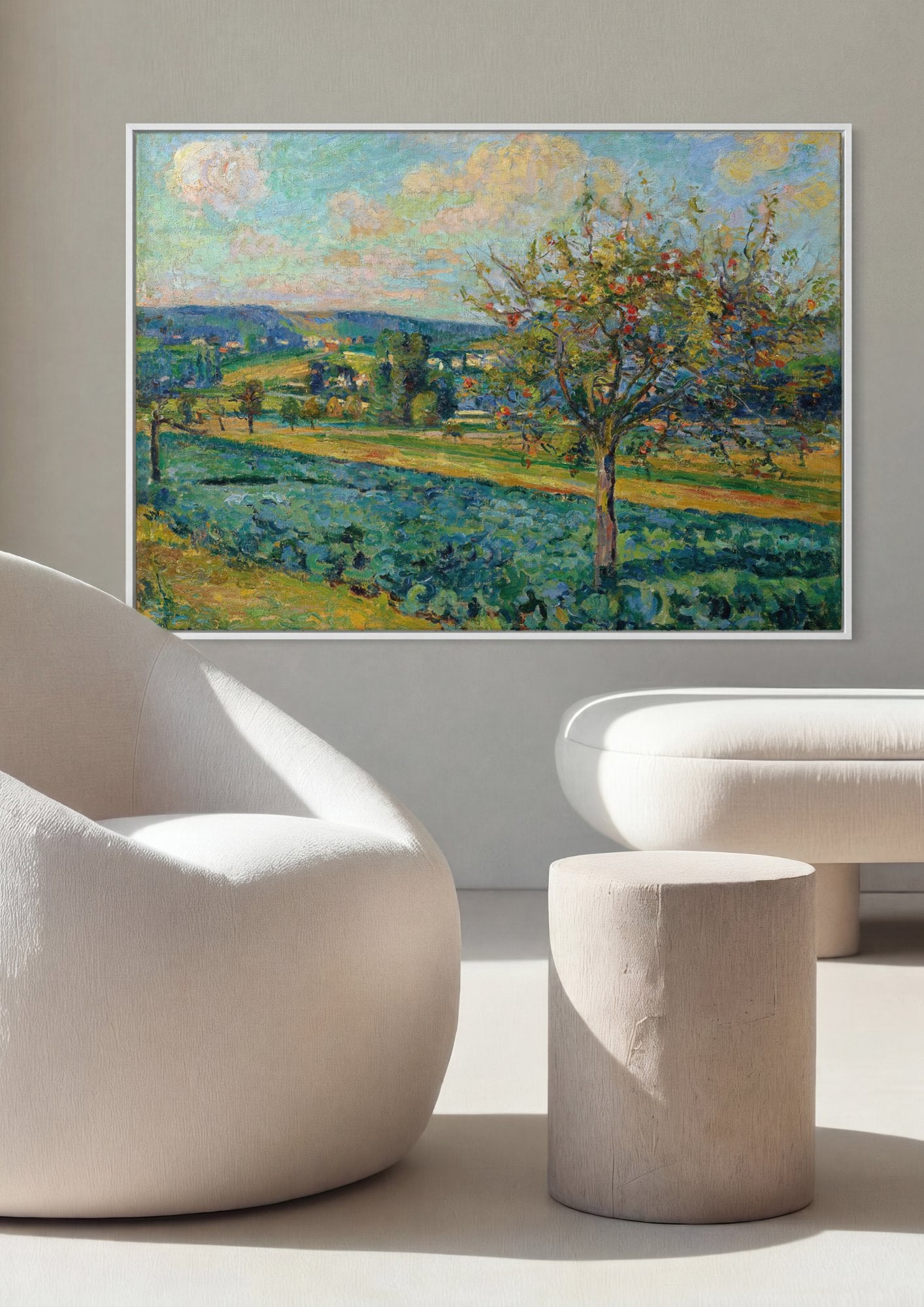 Quadro Decorativo Campo de Macieiras - Armand Guillaumin em ambiente decorado