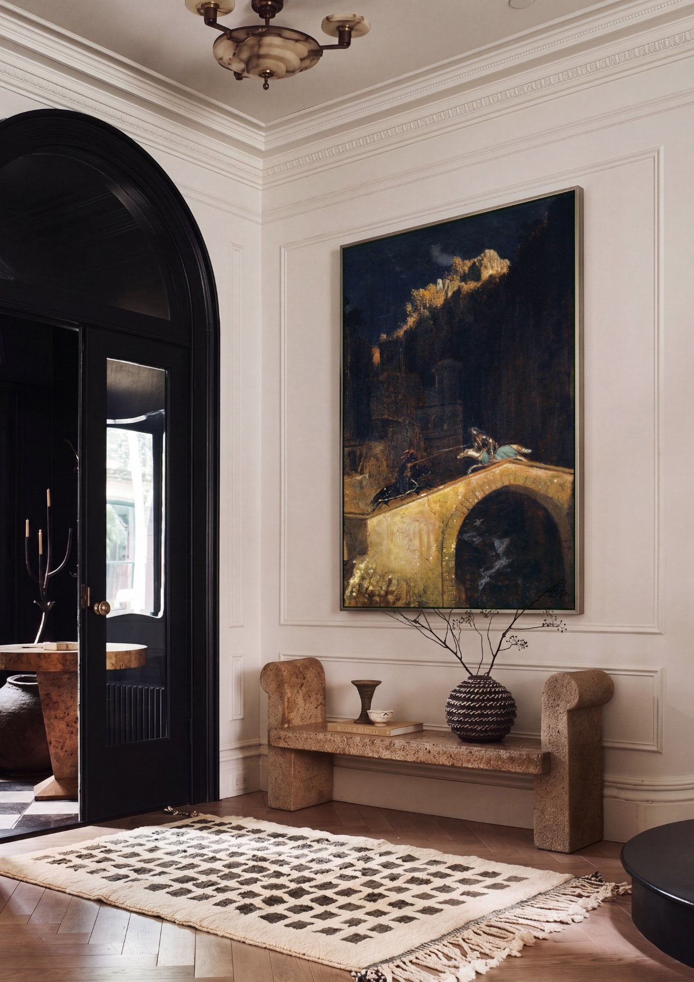 Quadro Decorativo A Batalha na Ponte - Arnold Böcklin em ambiente decorado