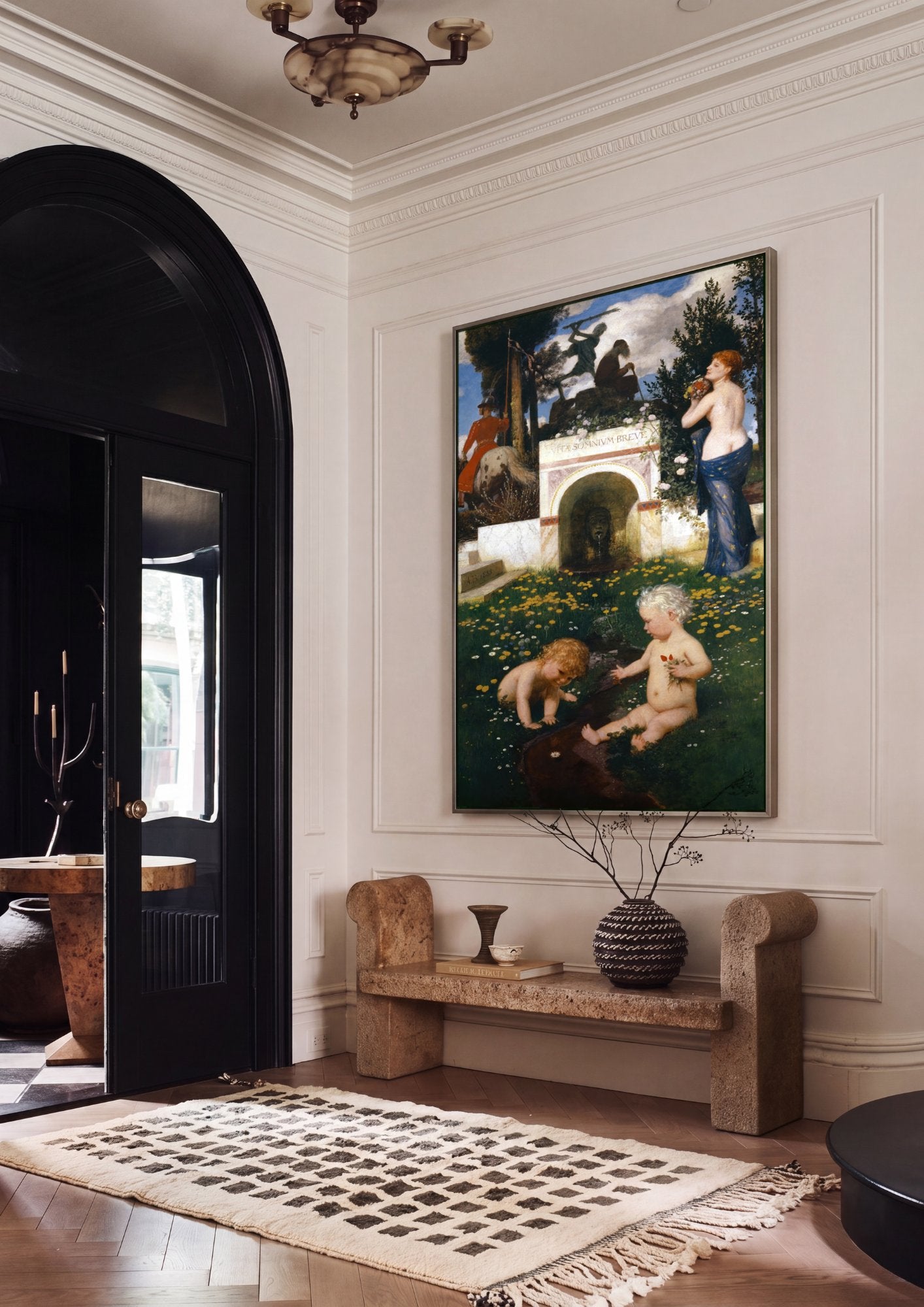 Quadro Decorativo A Alegoria da Vida – Arnold Böcklin em ambiente decorado