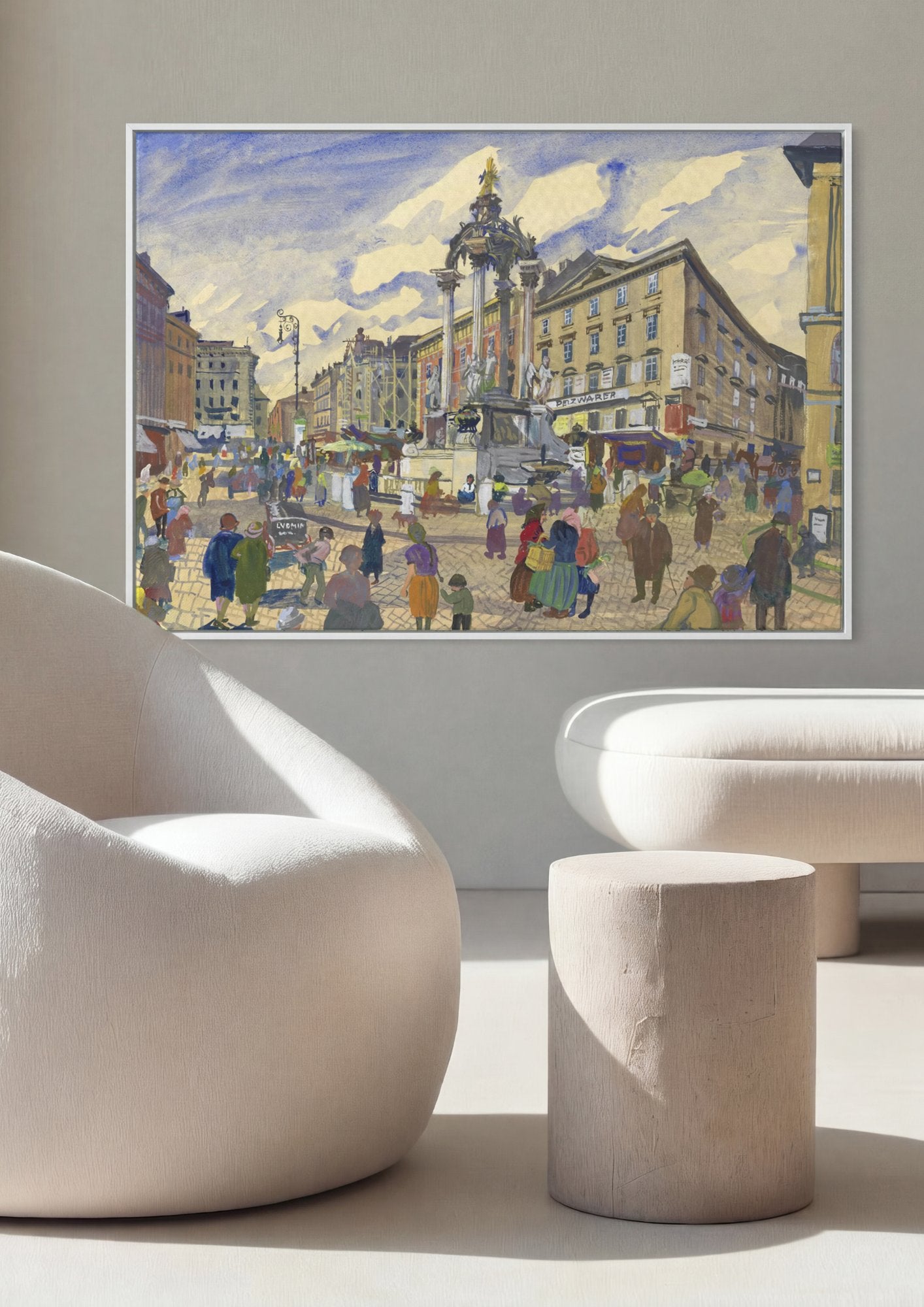 Quadro Decorativo Hoher Markt - Oskar Laske em ambiente decorado