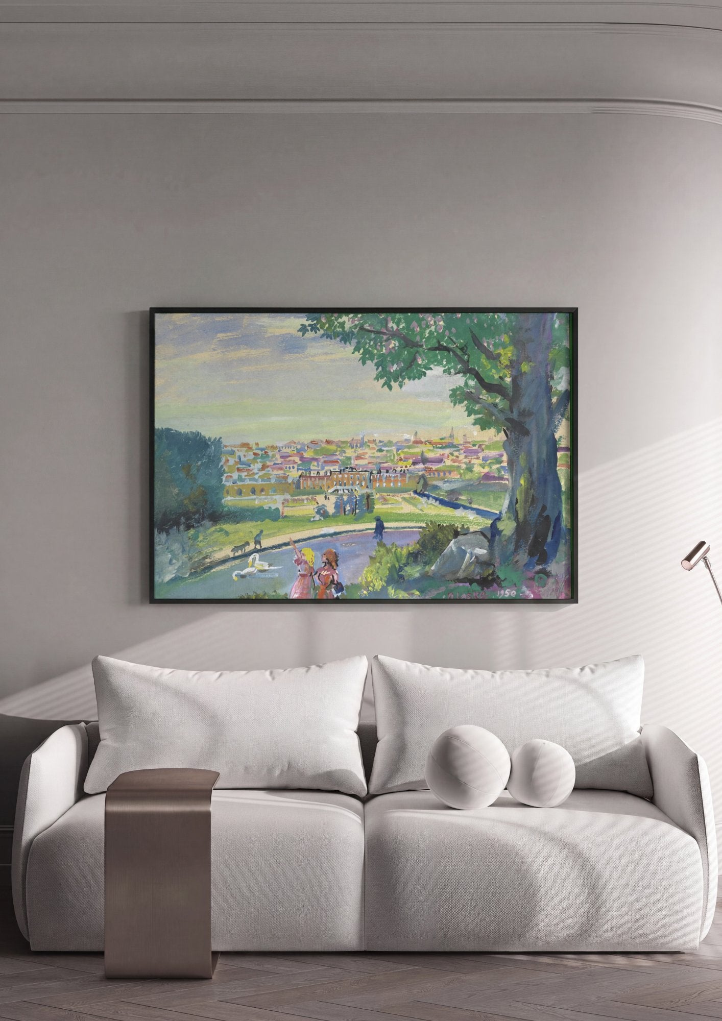 Quadro Decorativo Schoenbrunn - Oskar Laske em ambiente decorado